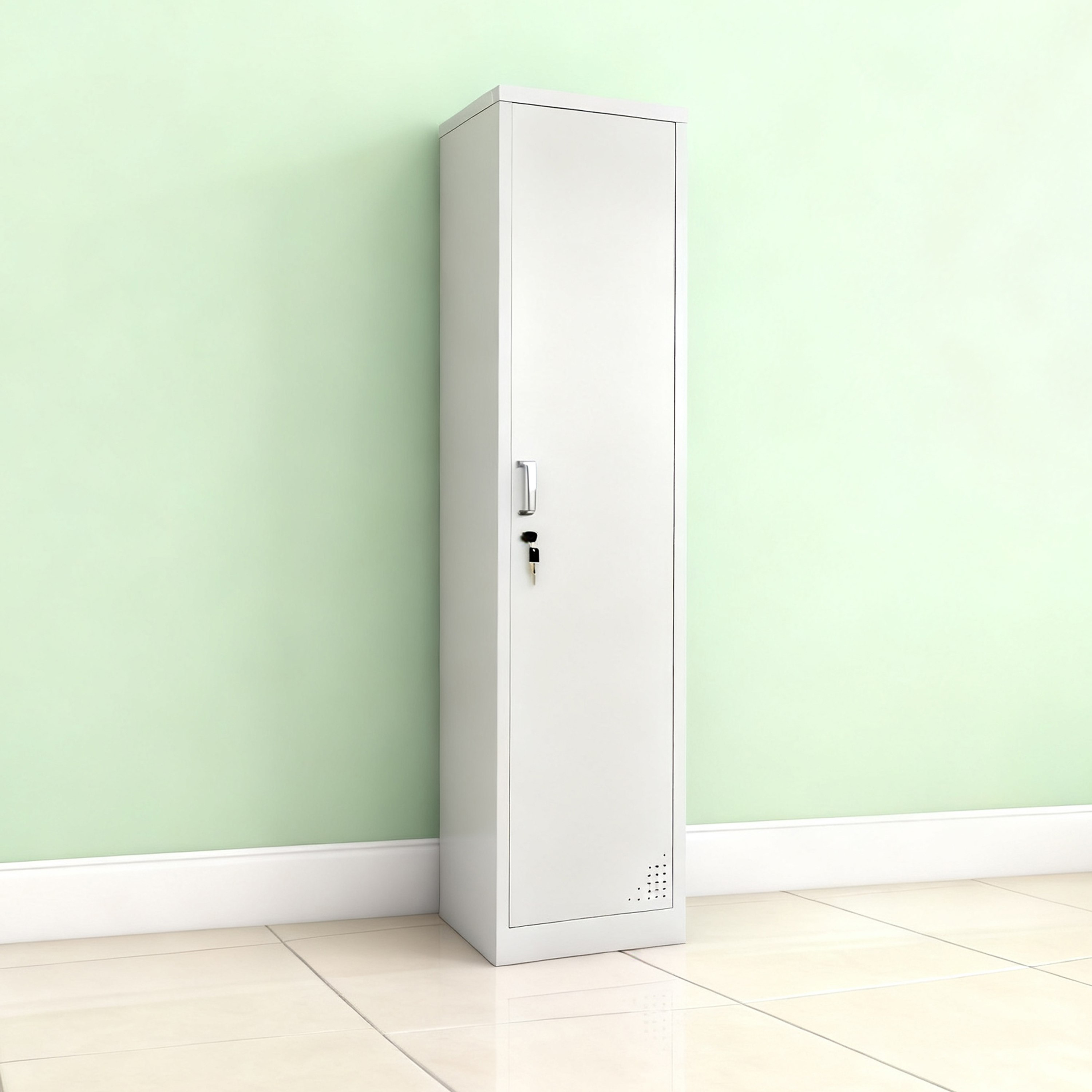 Movo Coda Single Door Metal Locker Cabinet-hbxbedroom-bedroomaccessories-bedroomstorage-image-1