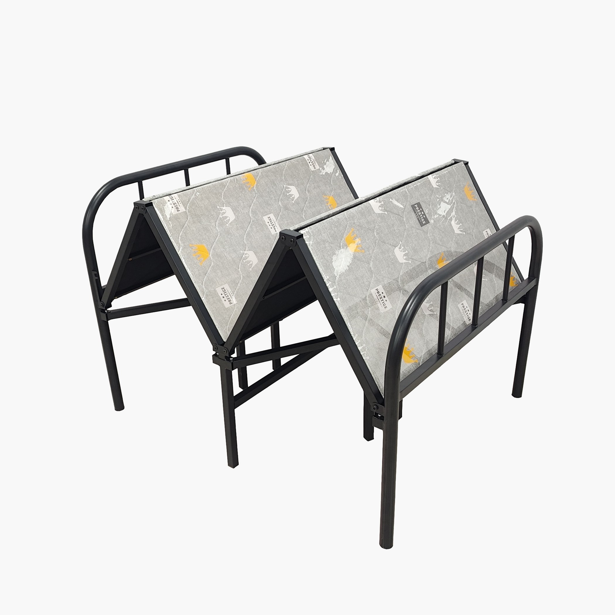 Movo Regat Metal Foldable Guest Single Bed - 90x190 cm-hbxfurniture-bedsandbedsets-daybeds-image-3