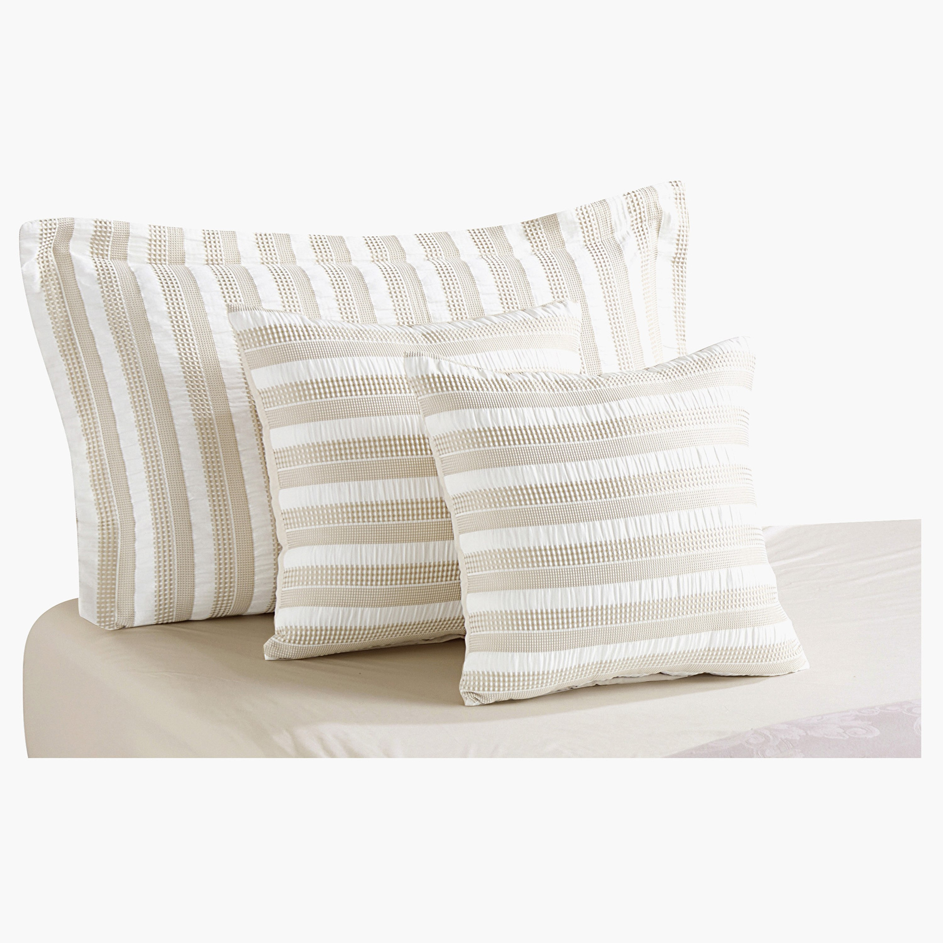 طقم لحاف وشرشف كينج 5 قطع مخطط جاكار وافل من براكسـتون - 220×240 سم-hbxhomeware-hbxbedroom-image-5