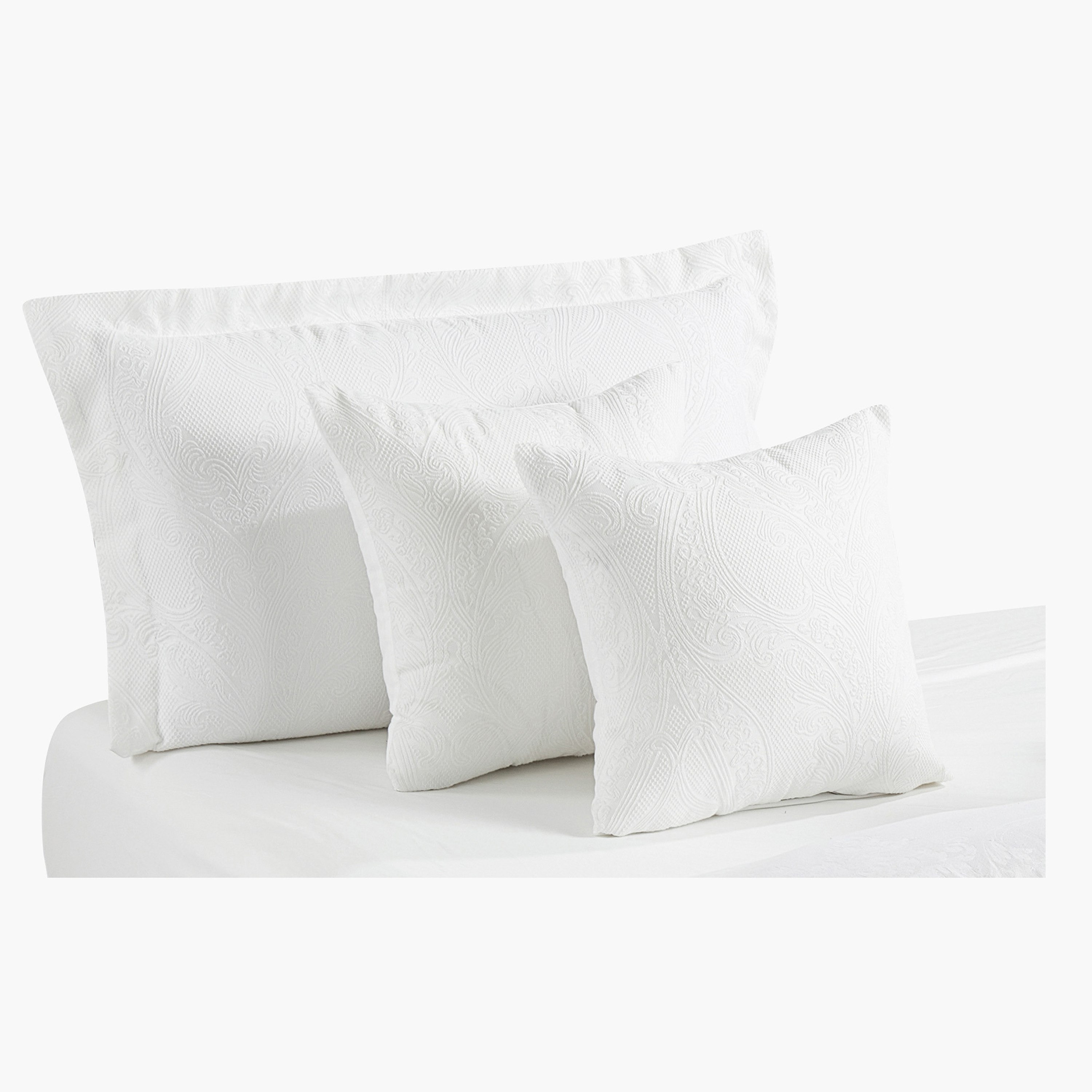 White Bliss 5-Piece Paisley Jacquard King Comforter Set - 220x240 cm-hbxhomeware-hbxbedroom-image-4