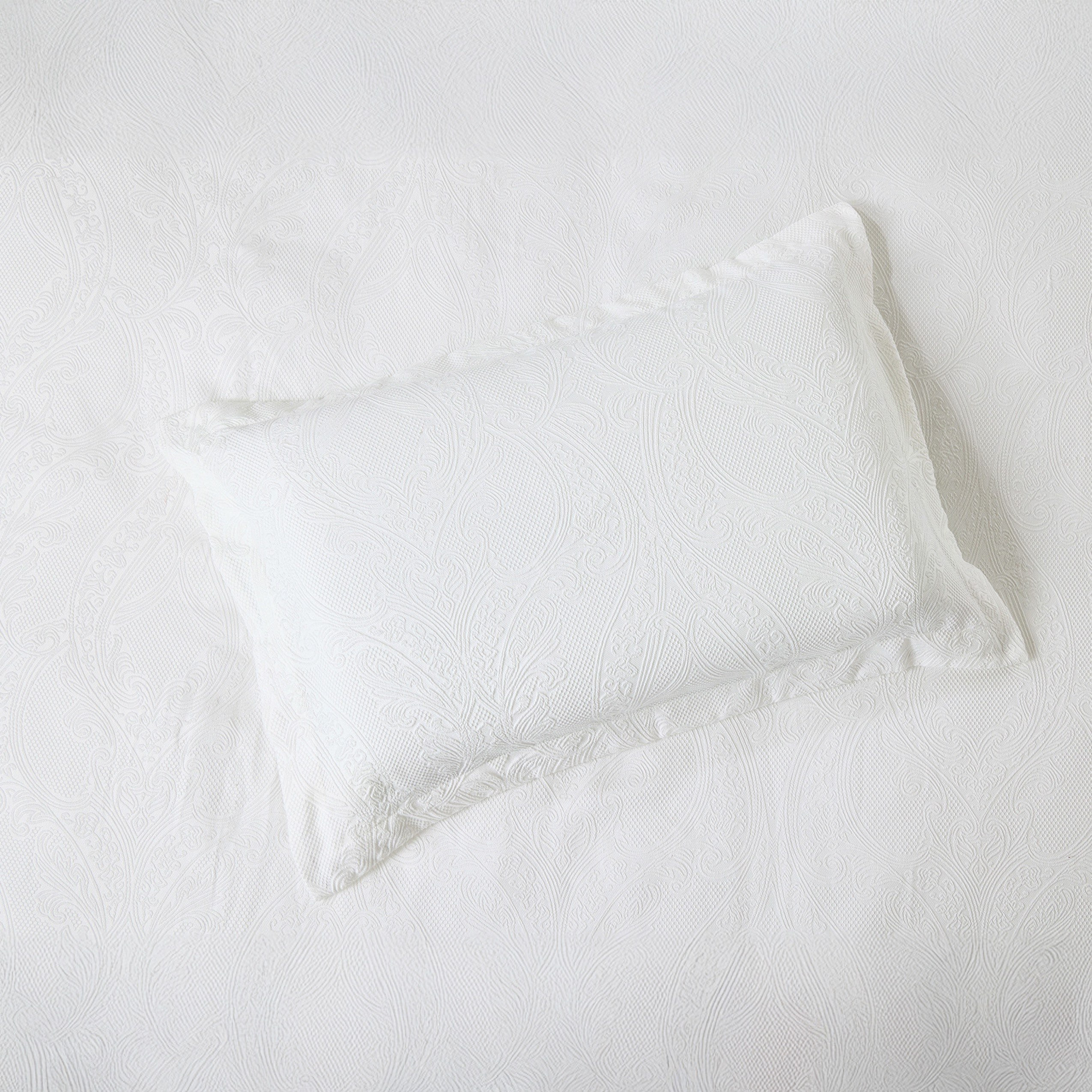 White Bliss 5-Piece Paisley Jacquard King Comforter Set - 220x240 cm-hbxhomeware-hbxbedroom-image-5