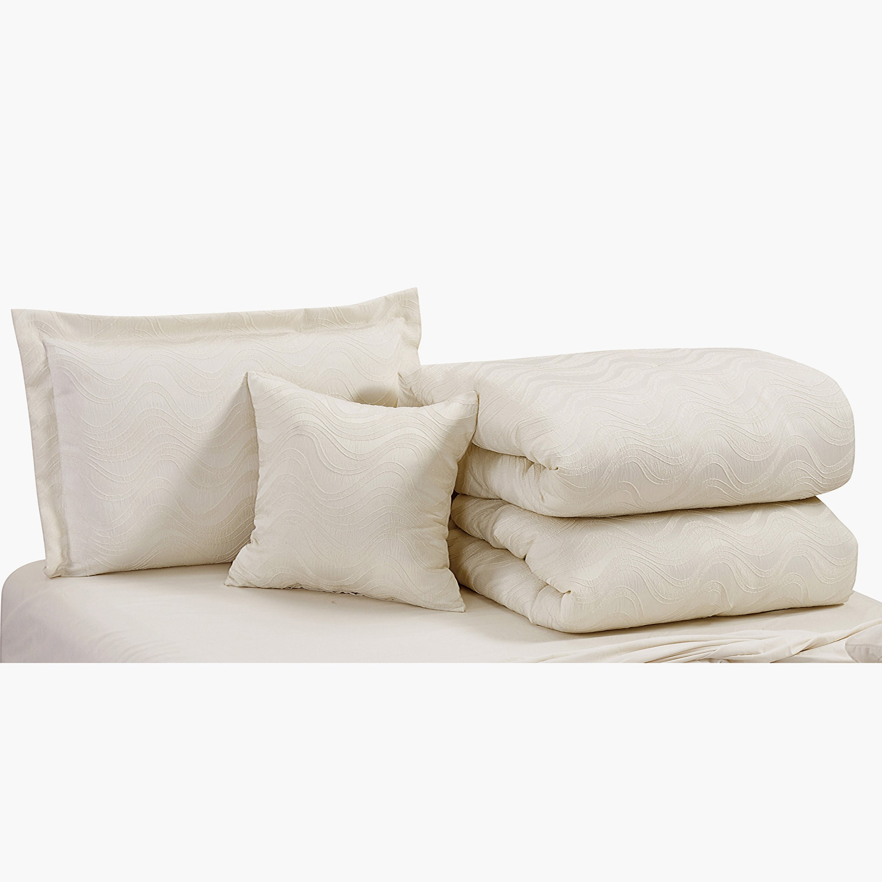 White Bliss 9-Piece Lurewave Jacquard BIAB Super King Comforter Set - 240x260 cm-hbxhomeware-hbxbedroom-image-5