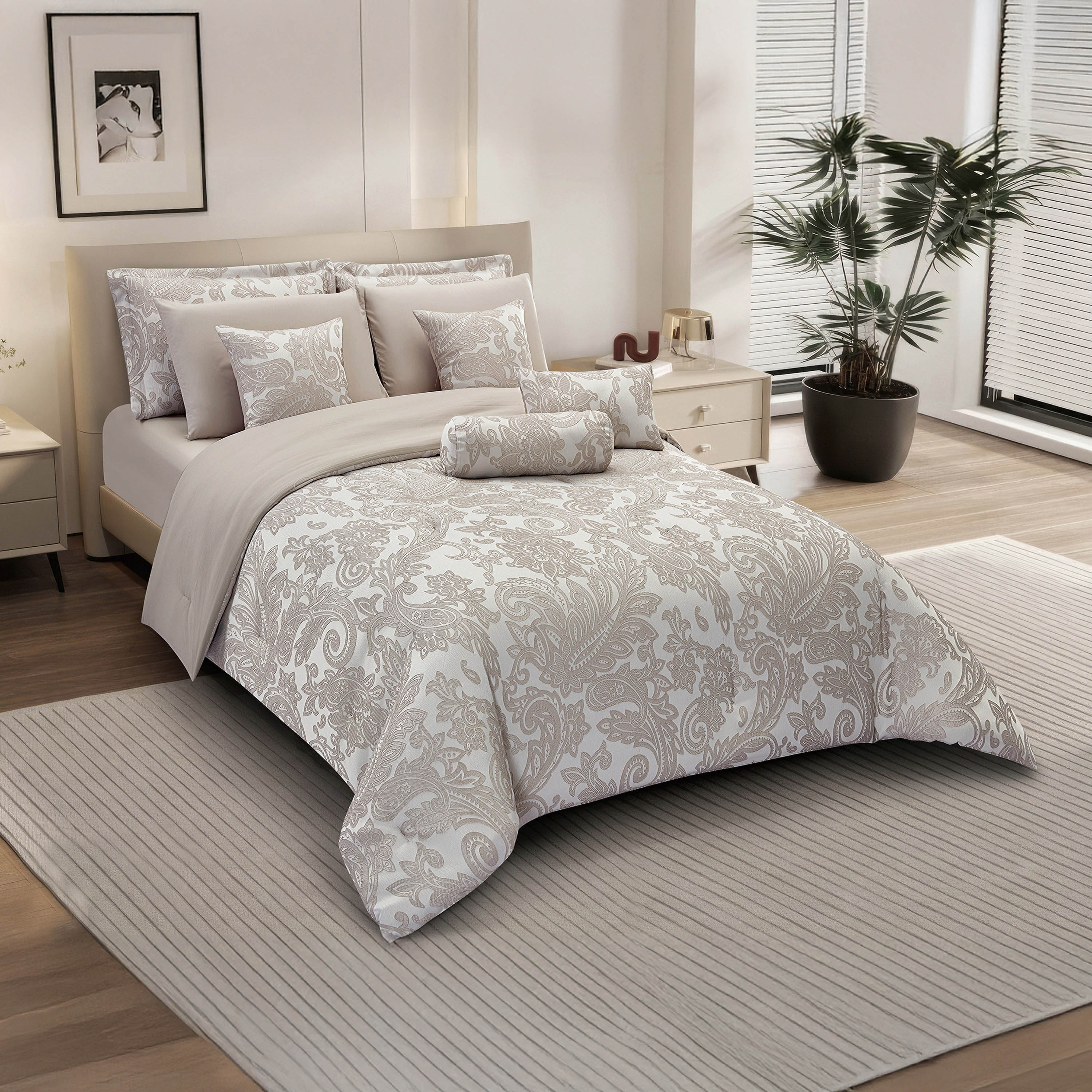 طقم لحاف بايب سوبر كينج 10 قطع فلورا من أرتيزان ديلوكس - 240x260 سم-hbxhomeware-hbxbedroom-image-2