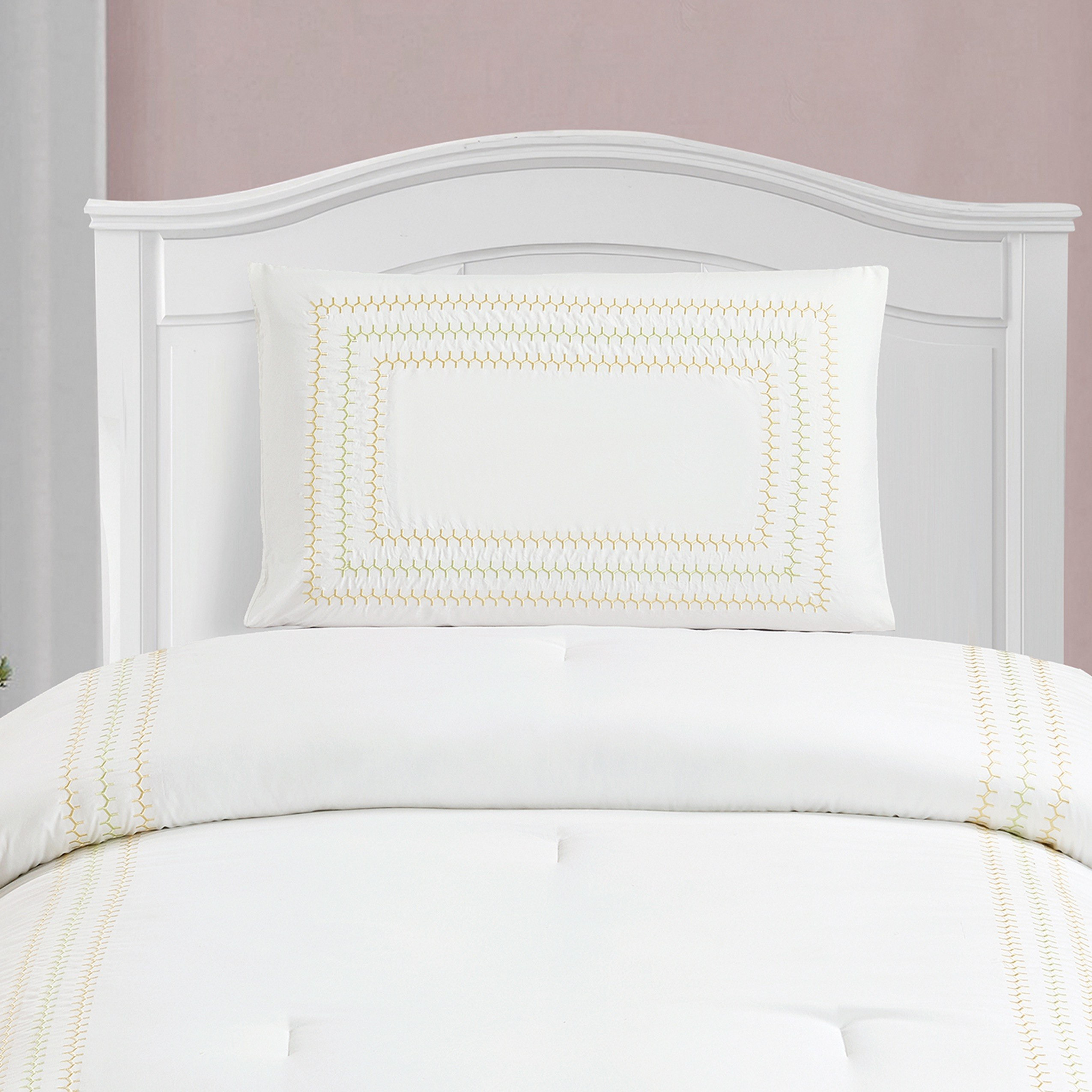 Joy Noa 2-Piece Microfiber Embroidered Twin Comforter Set - 160x220 cm-hbxhomeware-hbxkidsandyouth-image-1