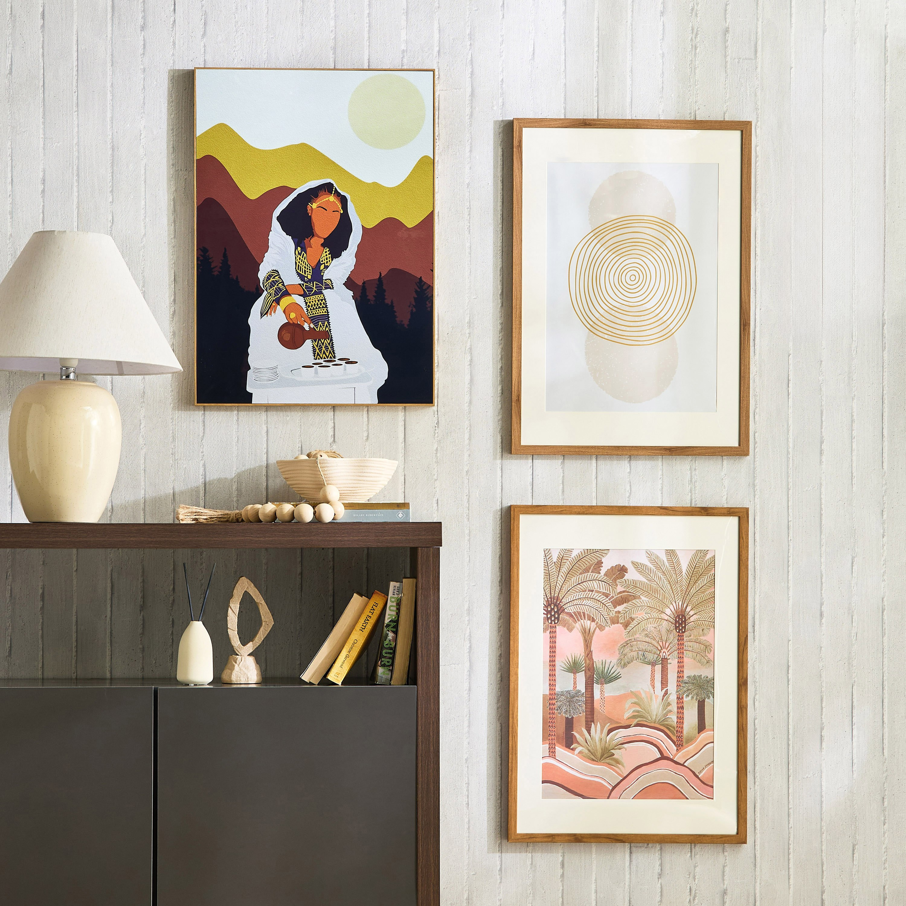 لوحة مؤطرة بتصميم تجريدي من بيير - 50x70x2.5 سم-hbxhomeware-hbxdecorandfurnishings-image-7