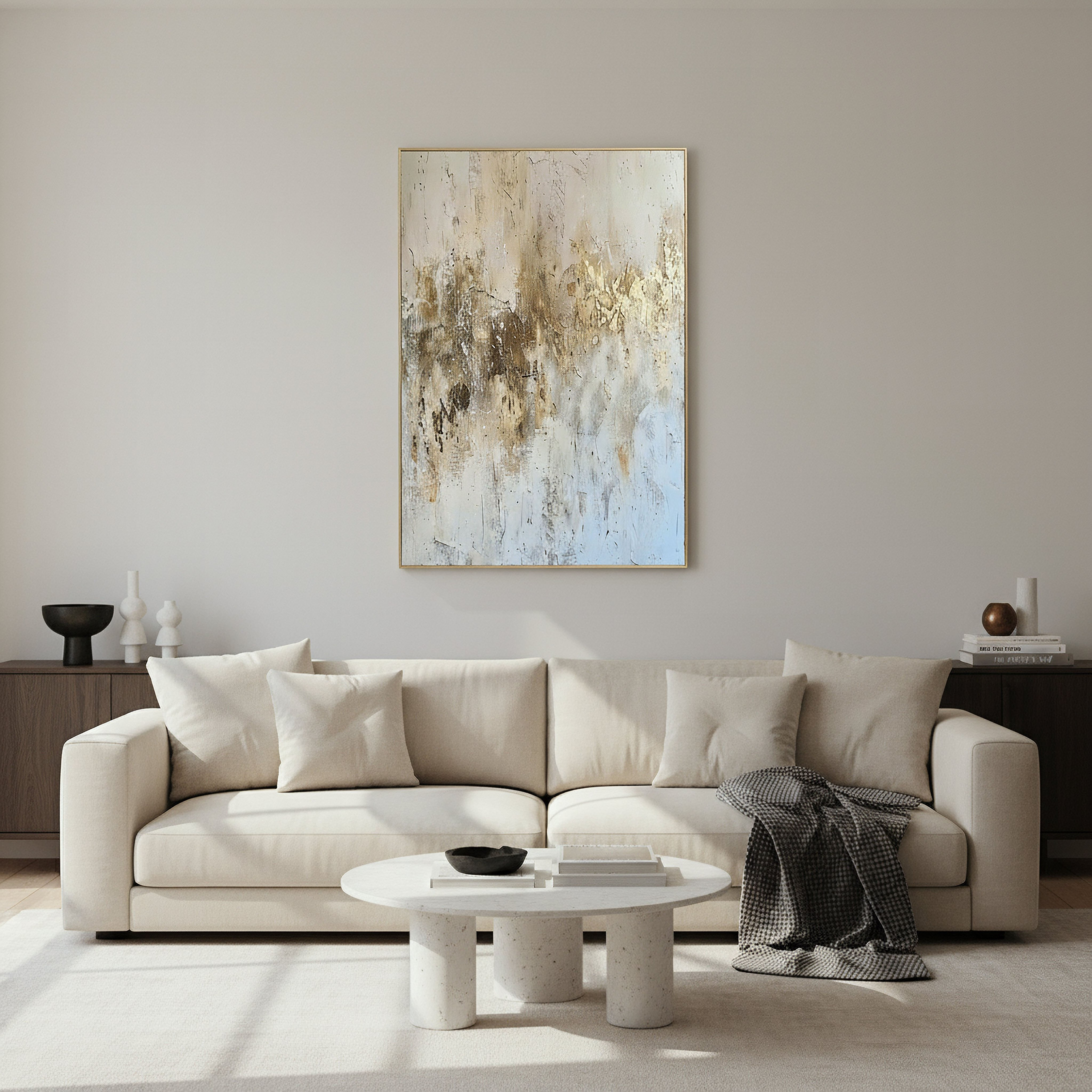 لوحة تجريدية مؤطرة من بير - 50x70x2.5 سم-hbxhomeware-hbxdecorandfurnishings-image-3