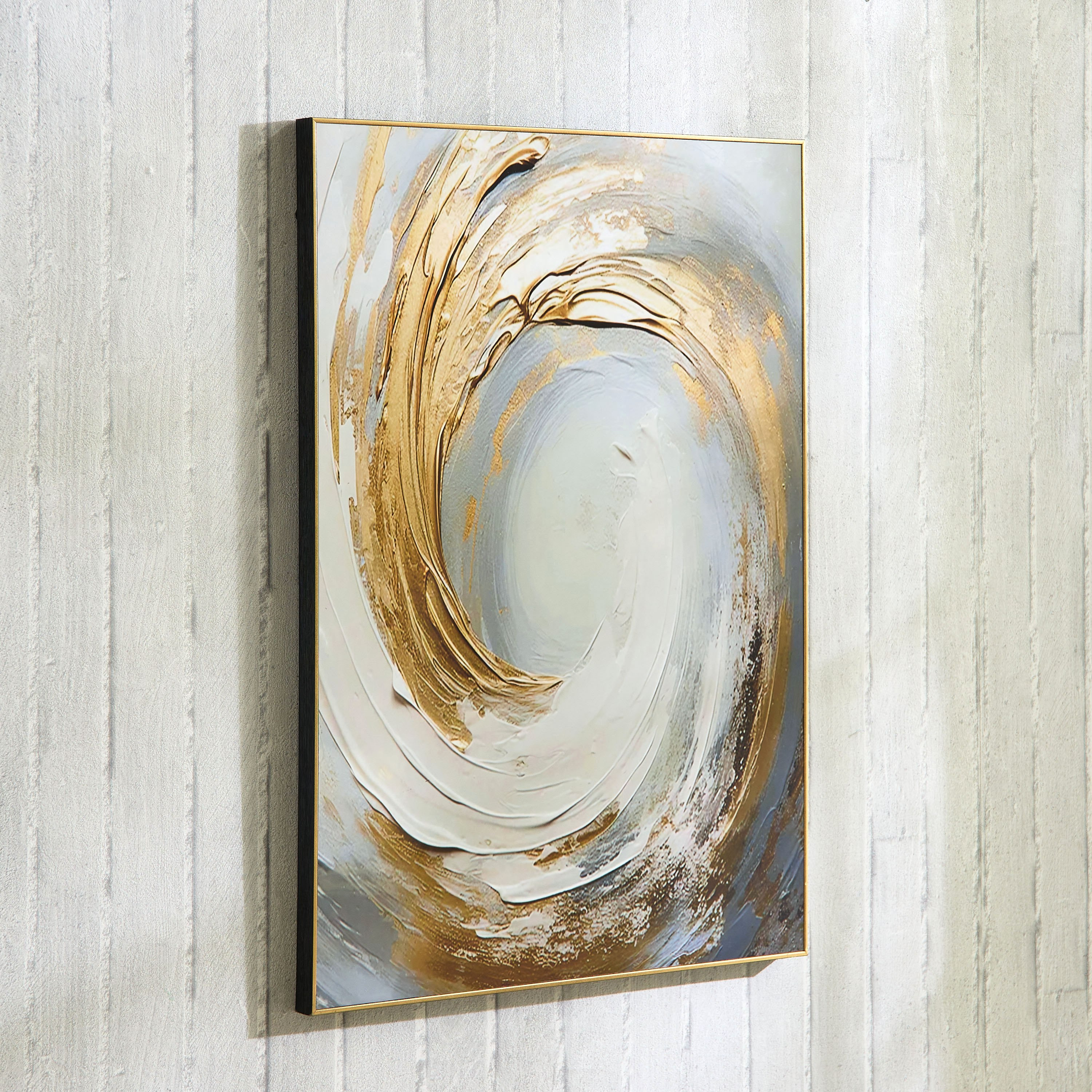 لوحة تجريدية مؤطرة بتصميم دوامة من بيير - 50x70x2.5 سم-hbxhomeware-hbxdecorandfurnishings-image-4