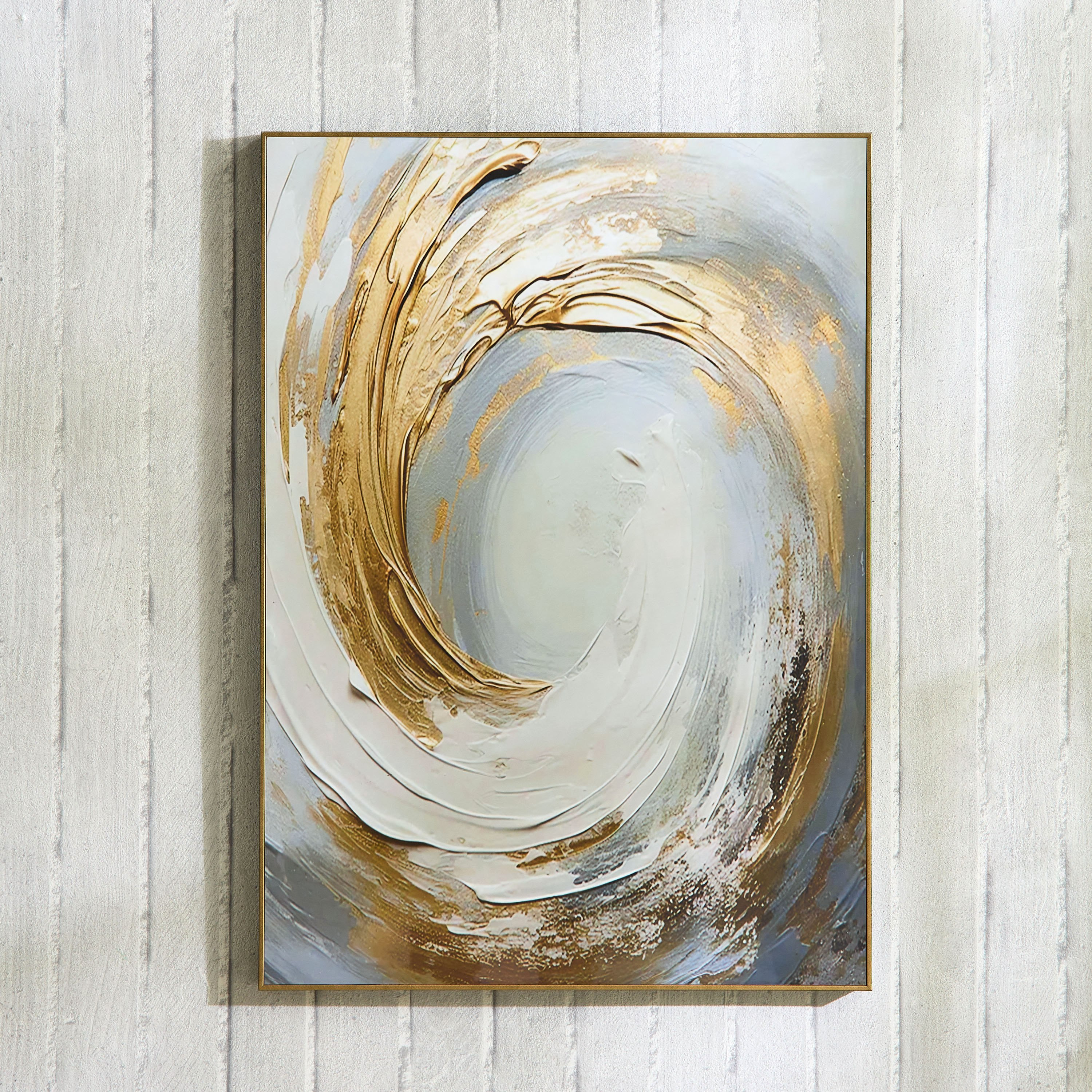 لوحة تجريدية مؤطرة بتصميم دوامة من بيير - 50x70x2.5 سم-hbxhomeware-hbxdecorandfurnishings-image-5