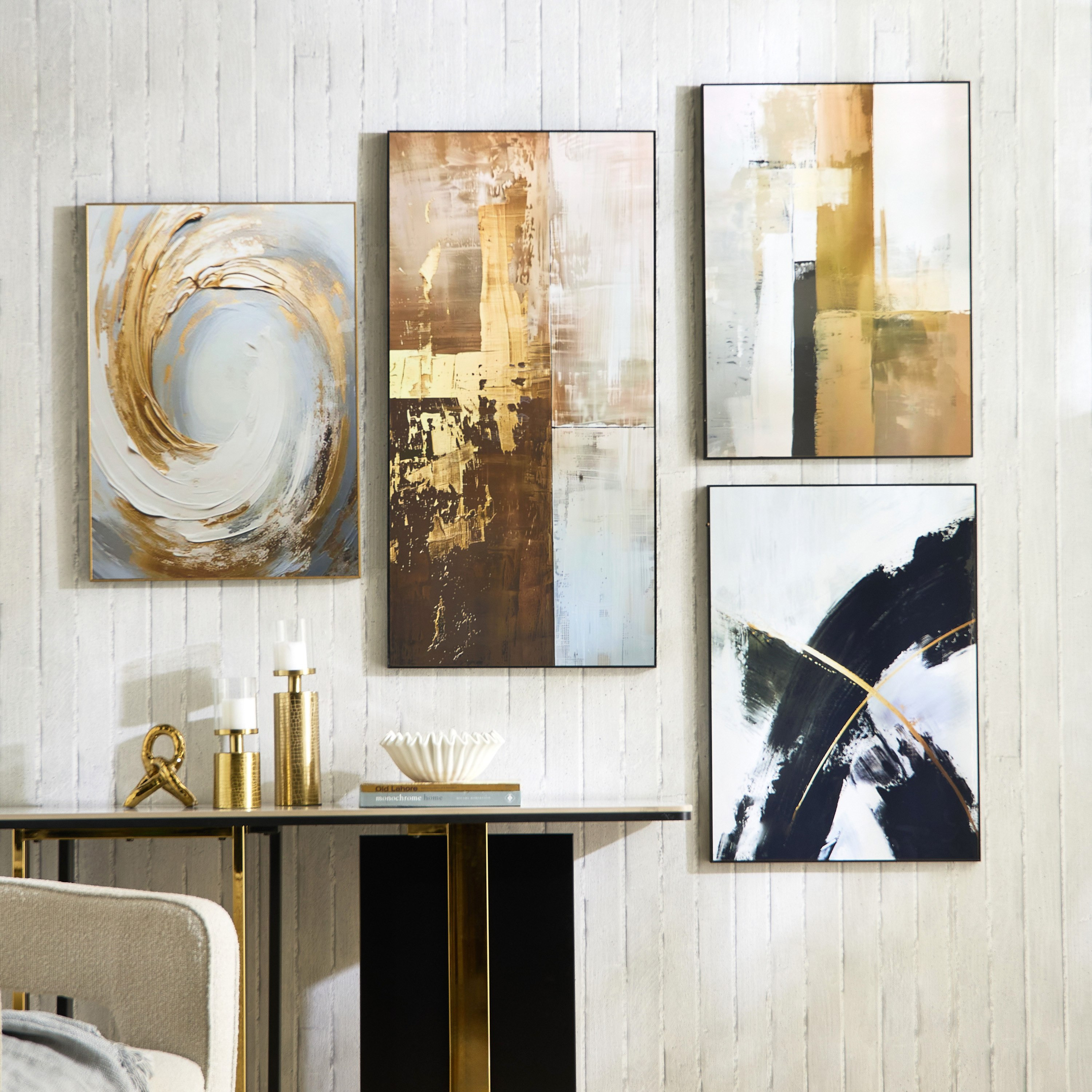 لوحة تجريدية مؤطرة بتصميم دوامة من بيير - 50x70x2.5 سم-hbxhomeware-hbxdecorandfurnishings-image-7