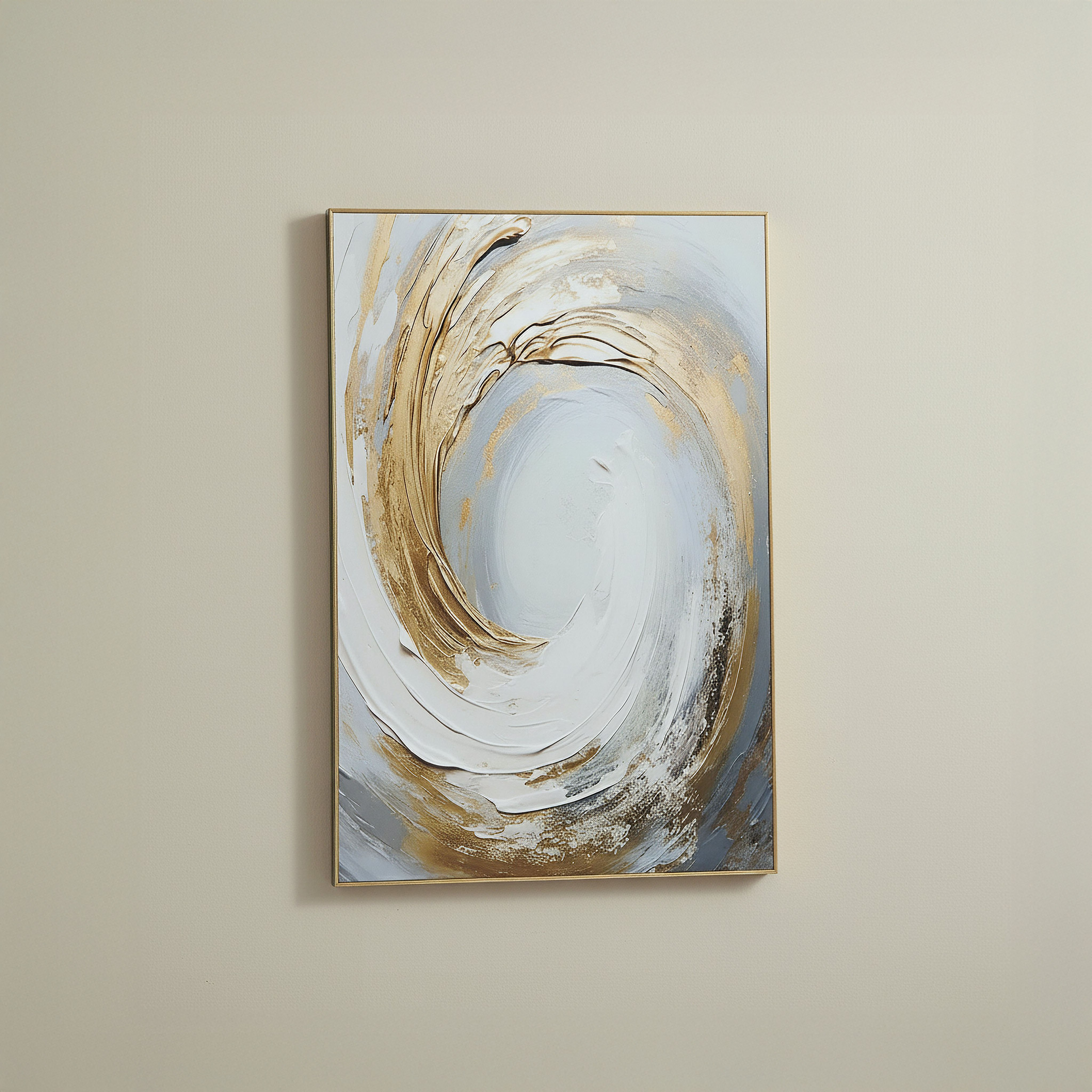 لوحة تجريدية مؤطرة بتصميم دوامة من بيير - 50x70x2.5 سم-hbxhomeware-hbxdecorandfurnishings-image-1