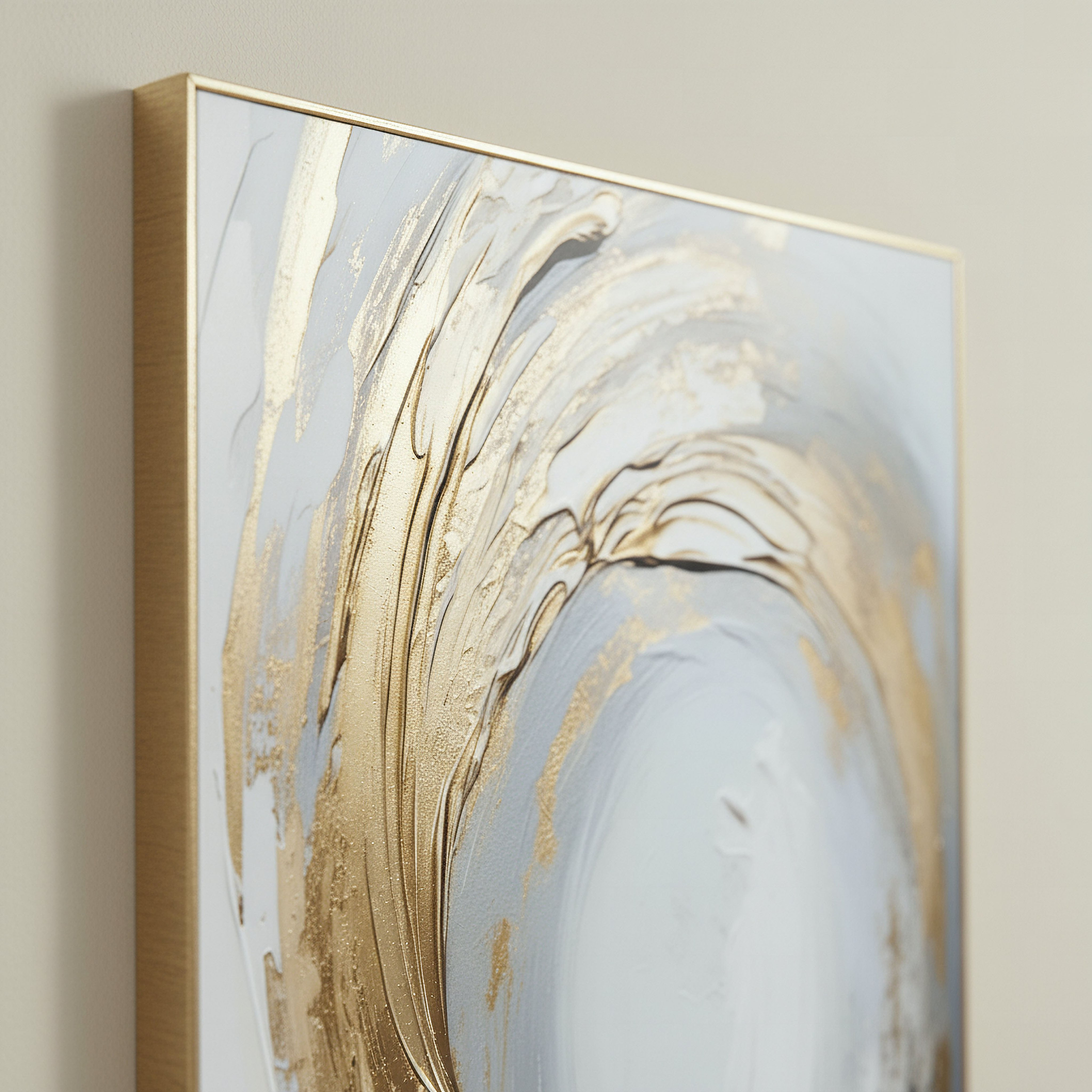 لوحة تجريدية مؤطرة بتصميم دوامة من بيير - 50x70x2.5 سم-hbxhomeware-hbxdecorandfurnishings-image-2