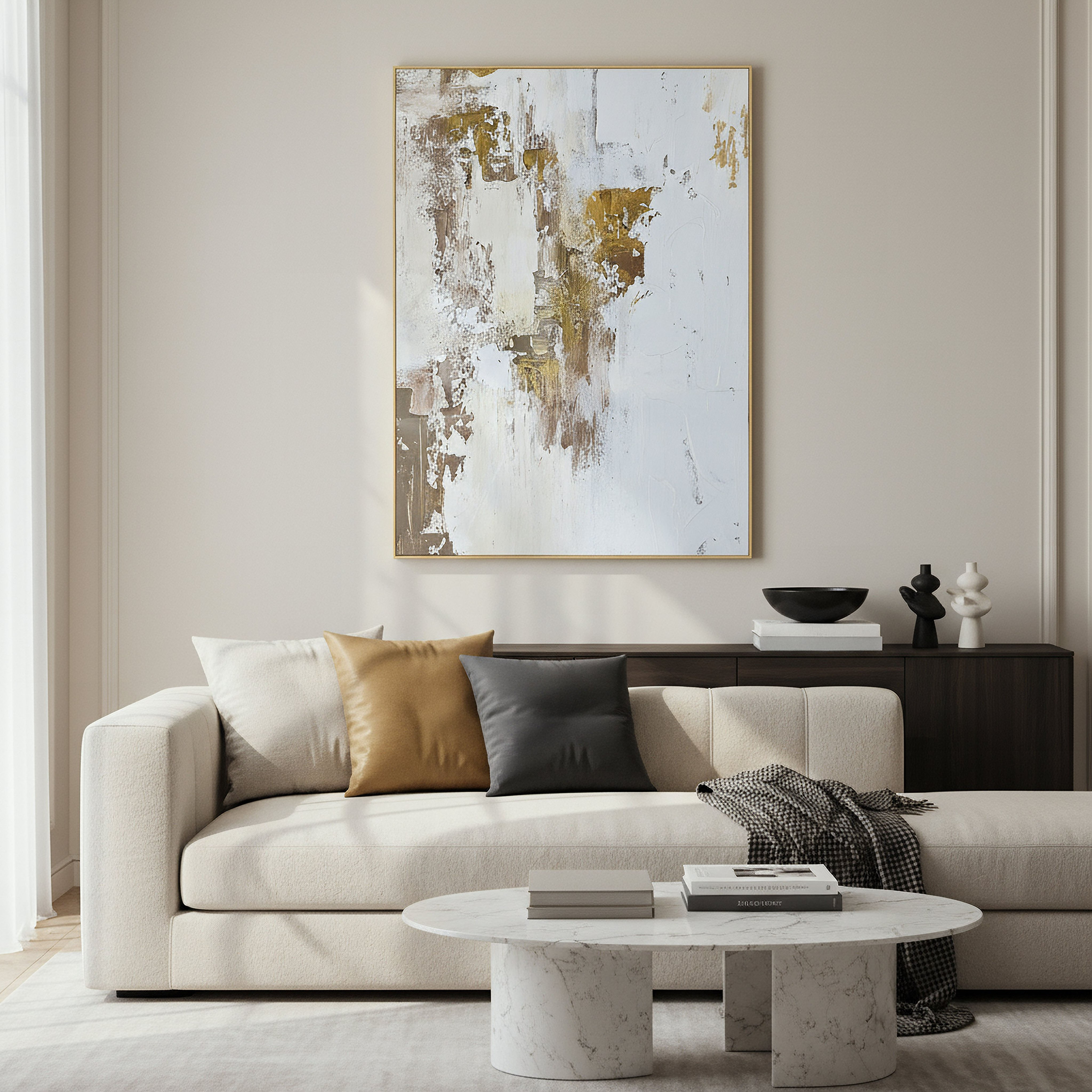 Pier Abstract Sand Framed Picture - 50x70x2.5 cm-hbxhomeware-hbxdecorandfurnishings-image-3