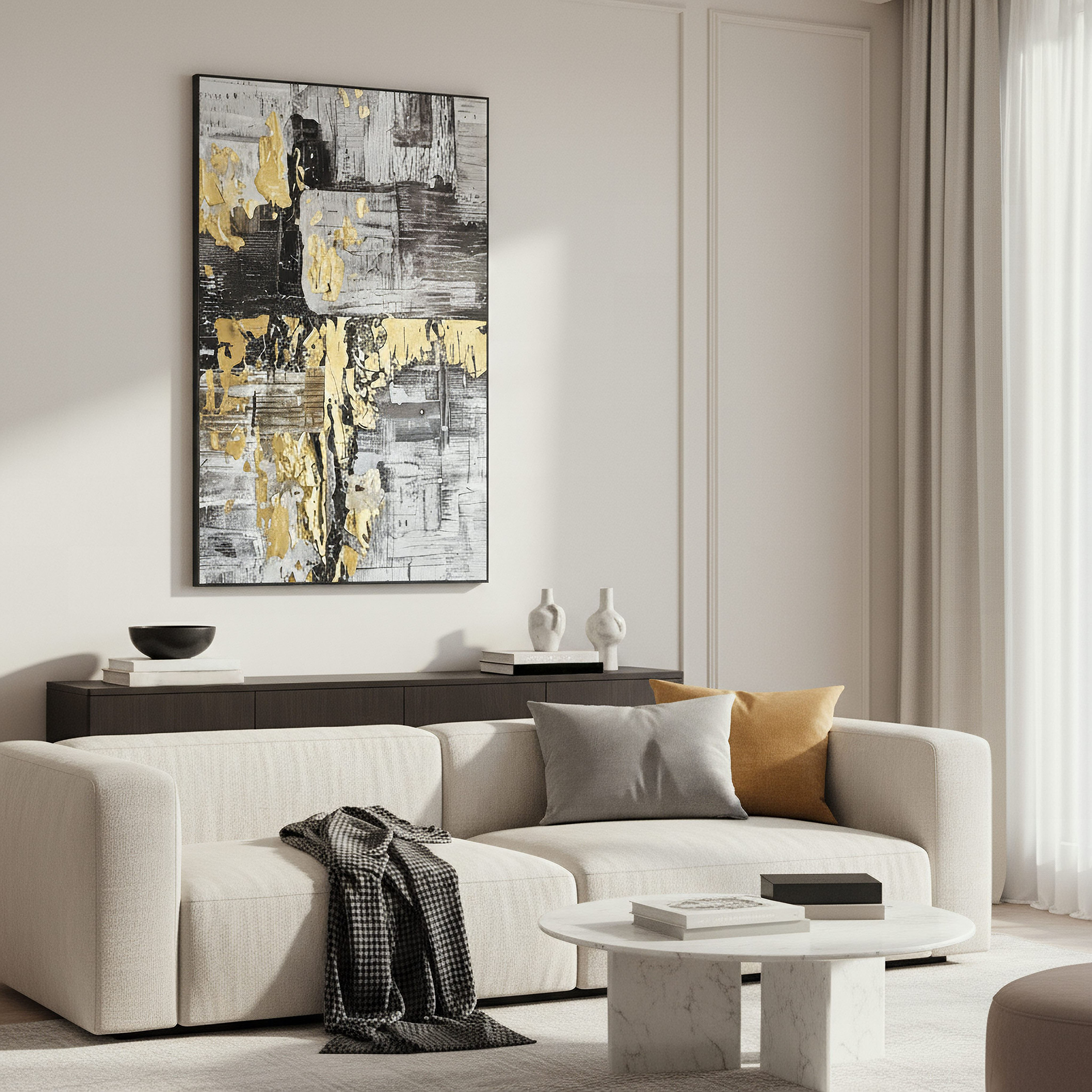 Pier Abstract Shapes Framed Picture - 60x90 cm-hbxhomeware-hbxdecorandfurnishings-image-3