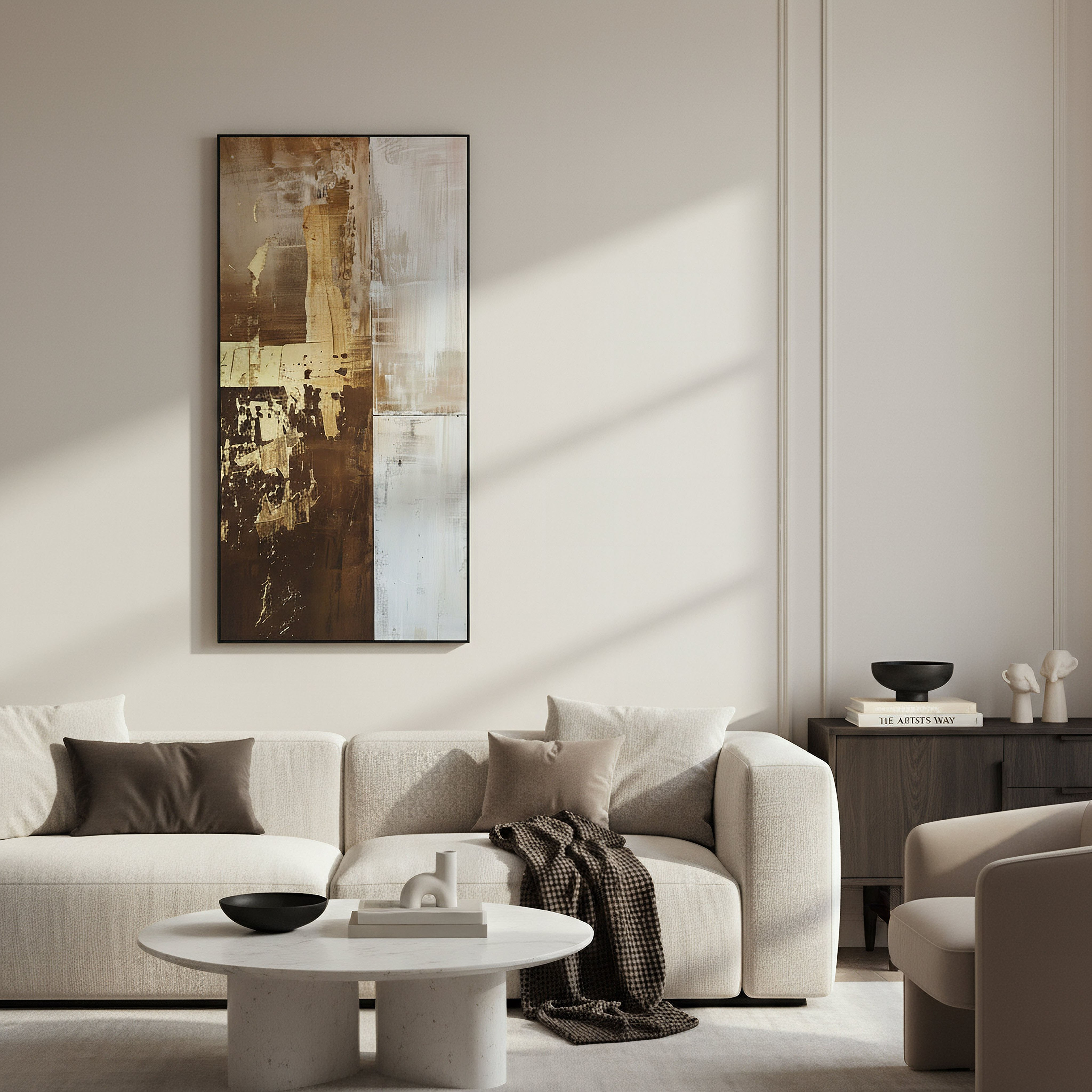 لوحة تجريدية مؤطرة من بيير - 50x100 سم-hbxhomeware-hbxdecorandfurnishings-image-3
