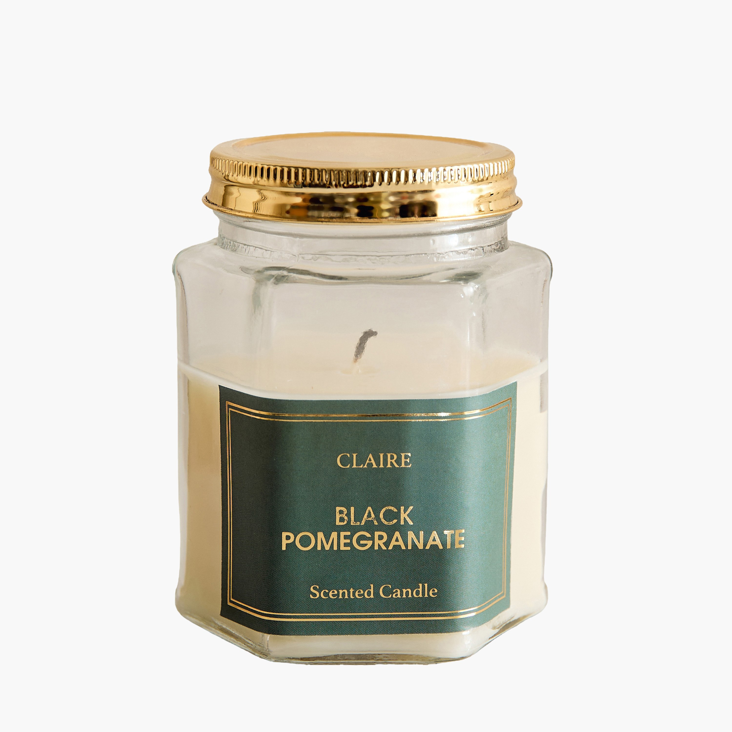 Nina Claire Pomegranate Noir Hexa Glass Jar Candle - 150 gm-PROMO_HB_BH_B1G1_250925-image-5