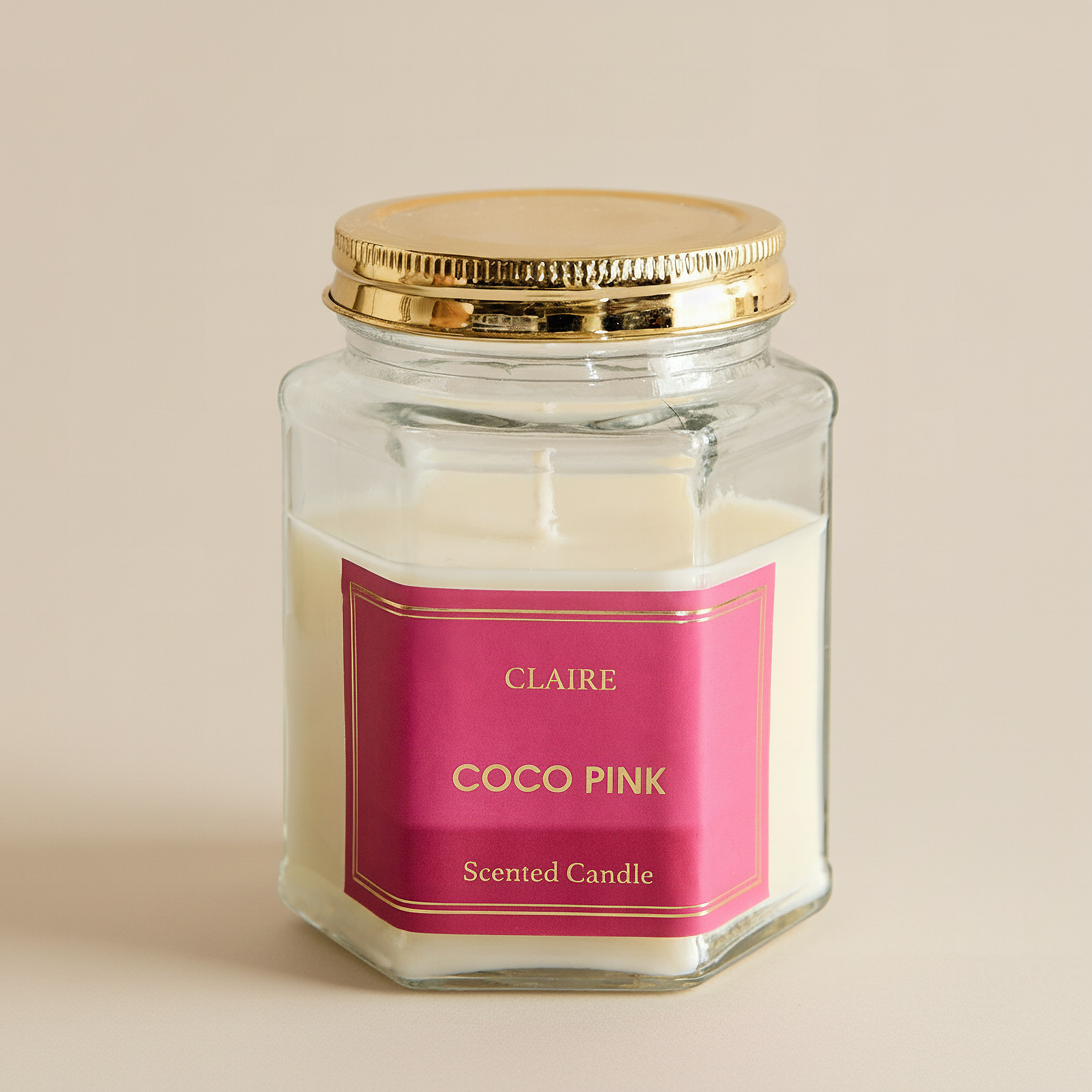 جرة شمعة برجاندي كوكو بينك من نينا كلير - 150 جرام-hbxhomeware-homefragrance-fragrantcandles-image-1