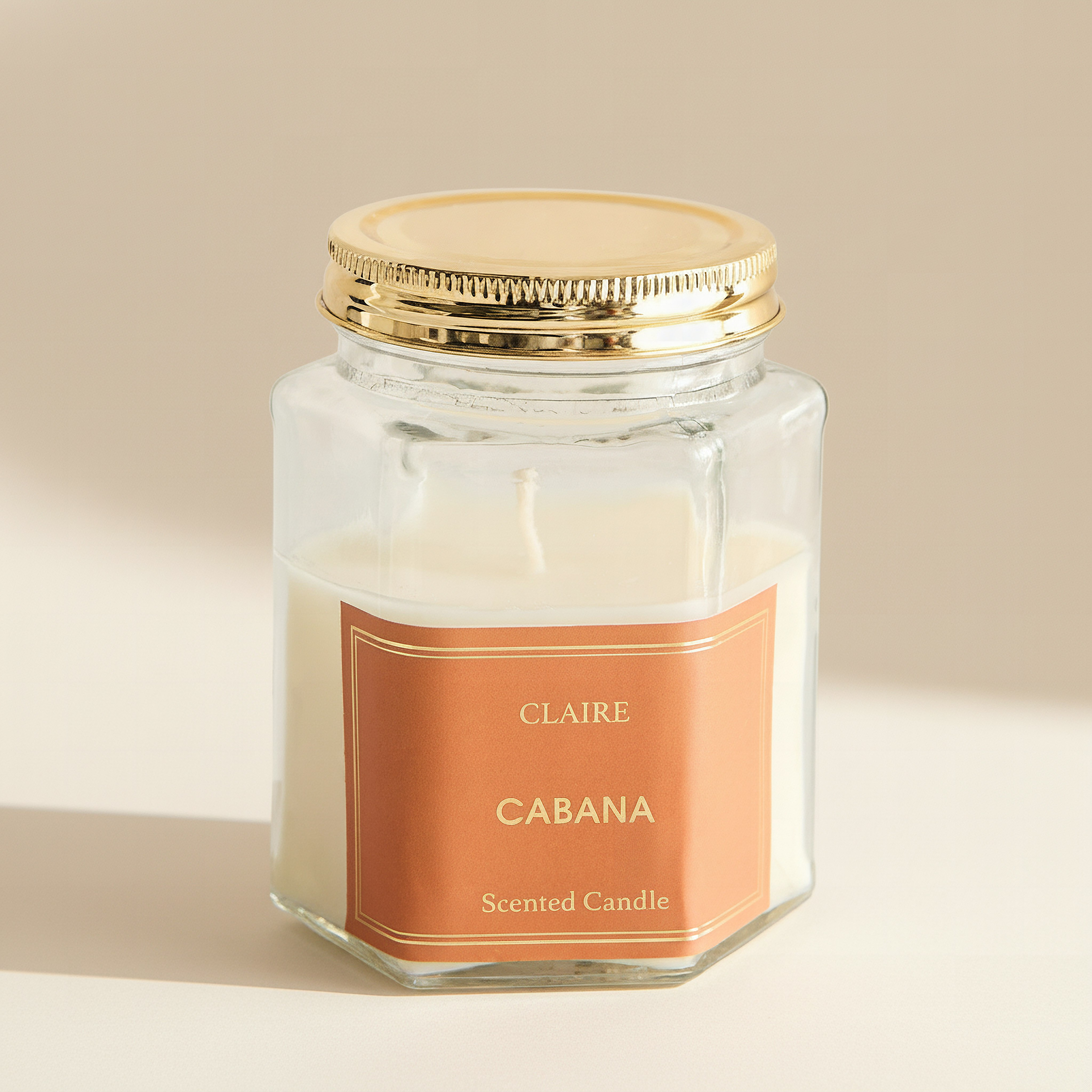 Nina Claire Cabana Hexa Glass Jar Candle - 150 gm-PROMO_HB_BH_B1G1_250925-image-1