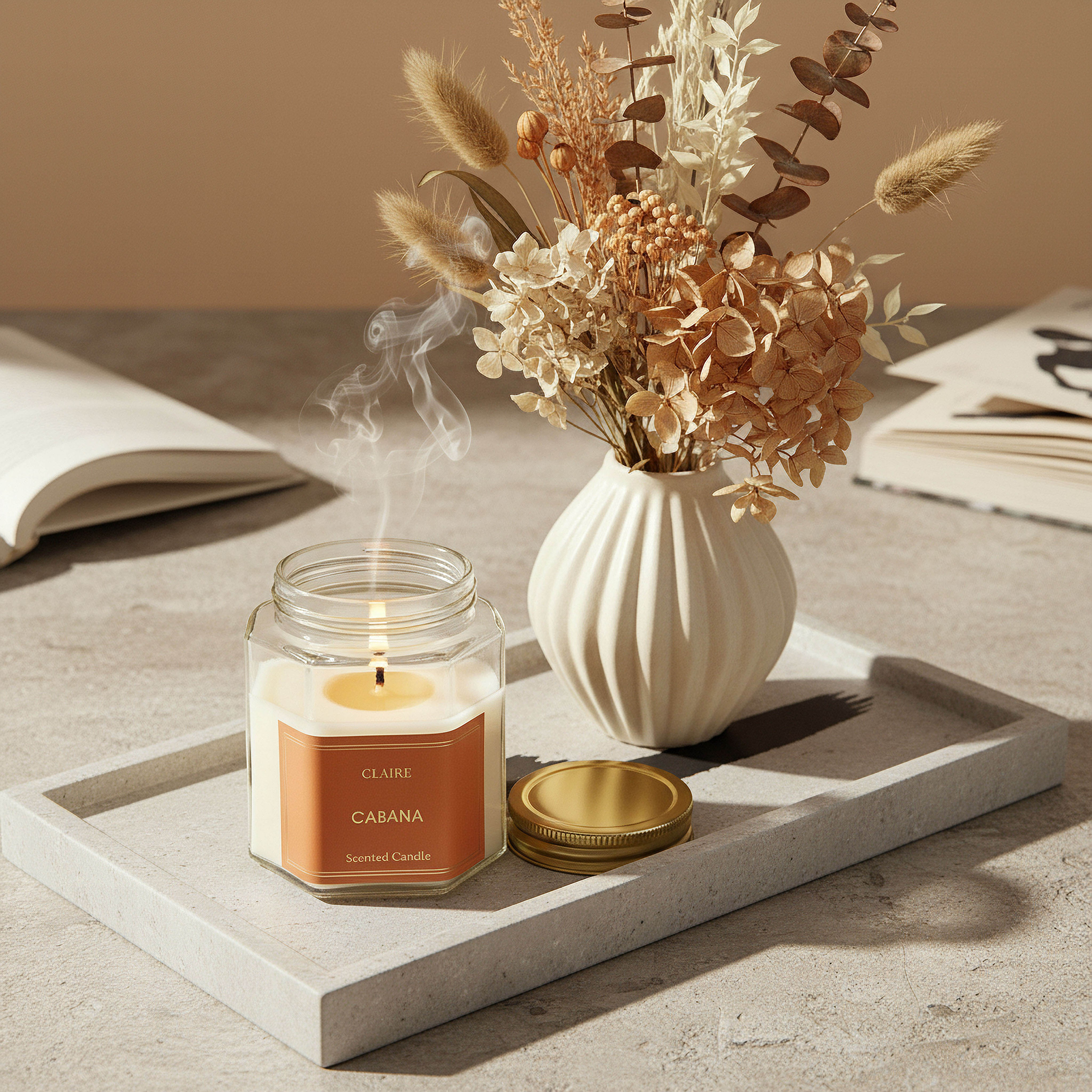 Nina Claire Cabana Hexa Glass Jar Candle - 150 gm-PROMO_HB_BH_B1G1_250925-image-3