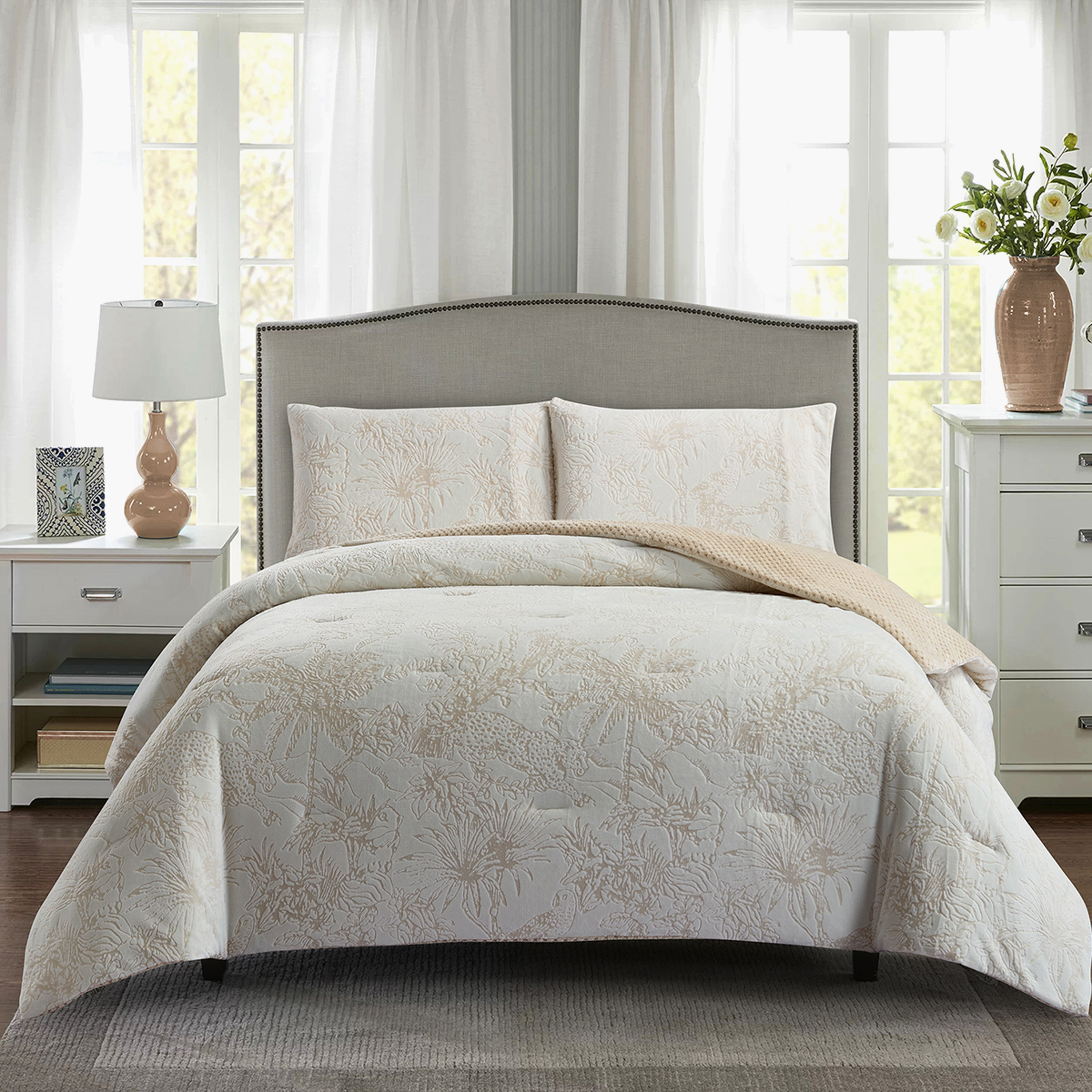 Bern Leo 3-Piece Micromilk Flannel King Comforter Set - 220x240 cm-hbxhomeware-hbxbedroom-image-1