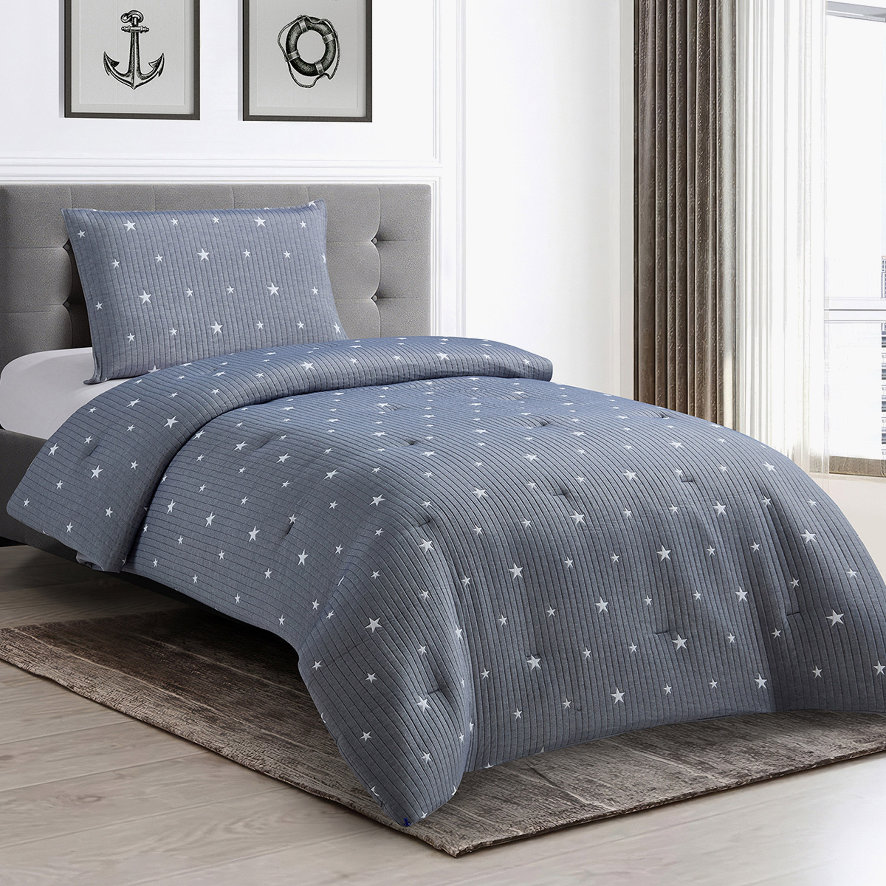 Tom Starz 2-Piece Polycotton Jacquard Single Comforter Set - 135x220 cm-hbxhomeware-hbxkidsandyouth-image-1