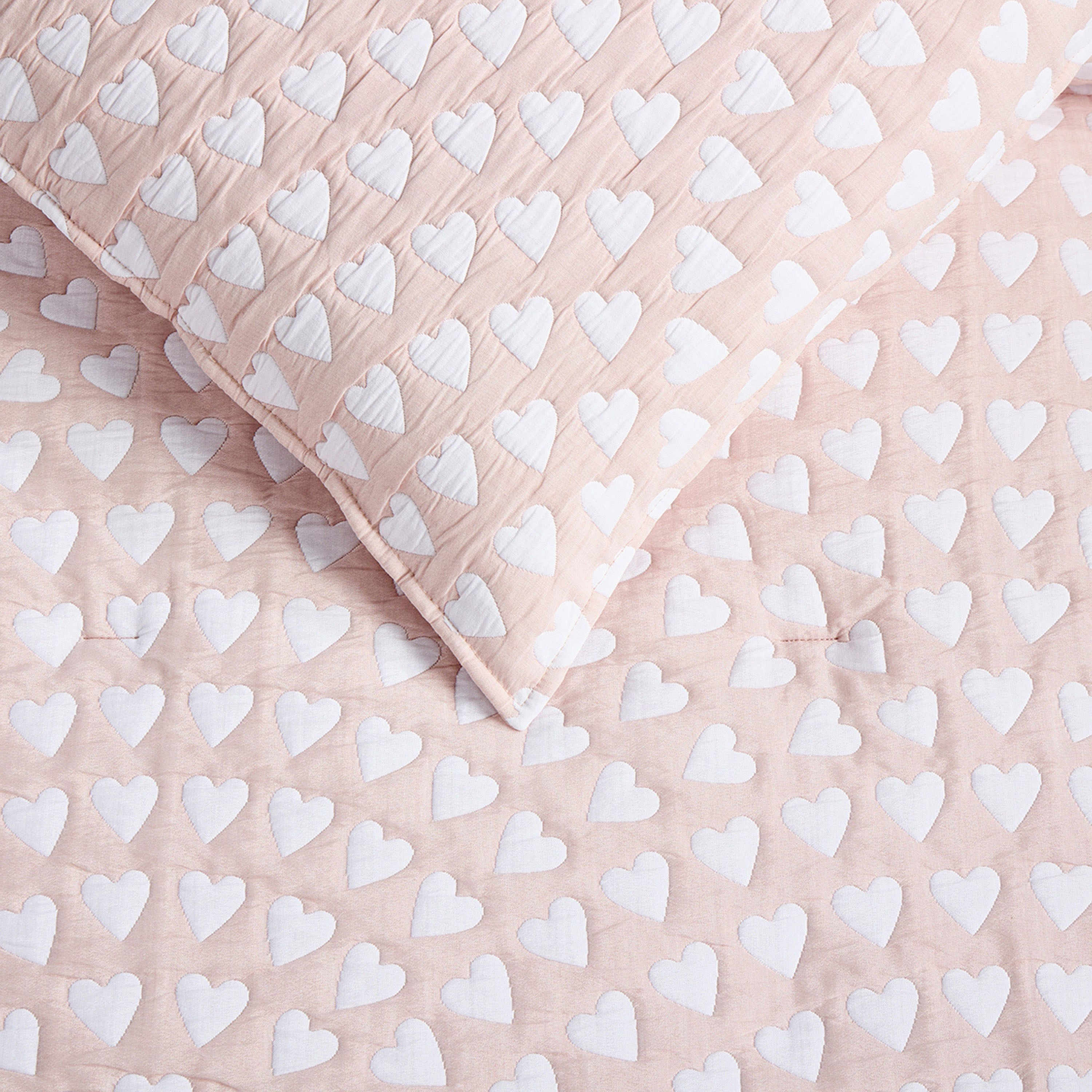 Ivy Hearts 2-Piece Poly/Cotton Jacquard Single Comforter Set - 135x220 cm-hbxhomeware-hbxkidsandyouth-image-3