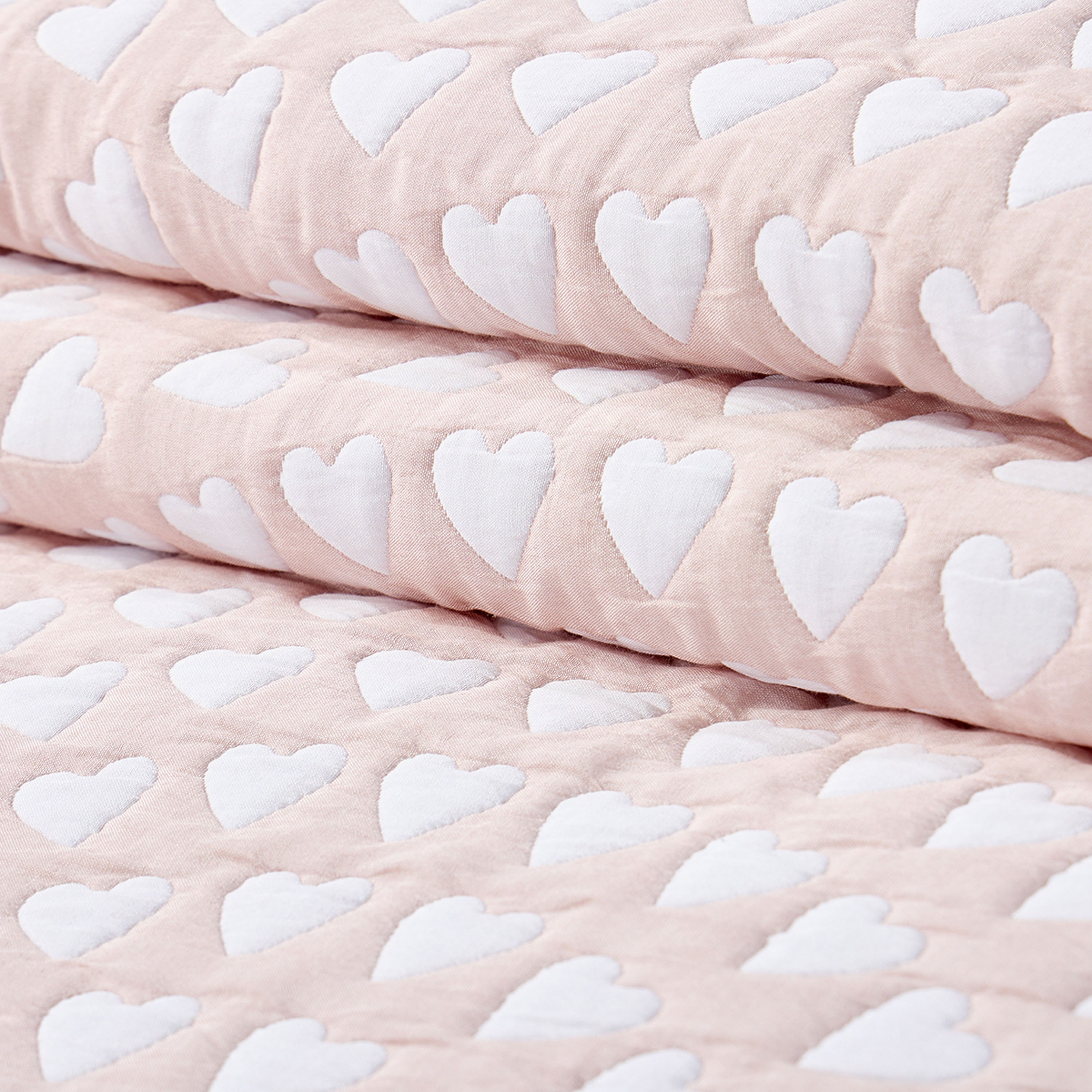 Ivy Hearts 2-Piece Poly/Cotton Jacquard Single Comforter Set - 135x220 cm-hbxhomeware-hbxkidsandyouth-image-4