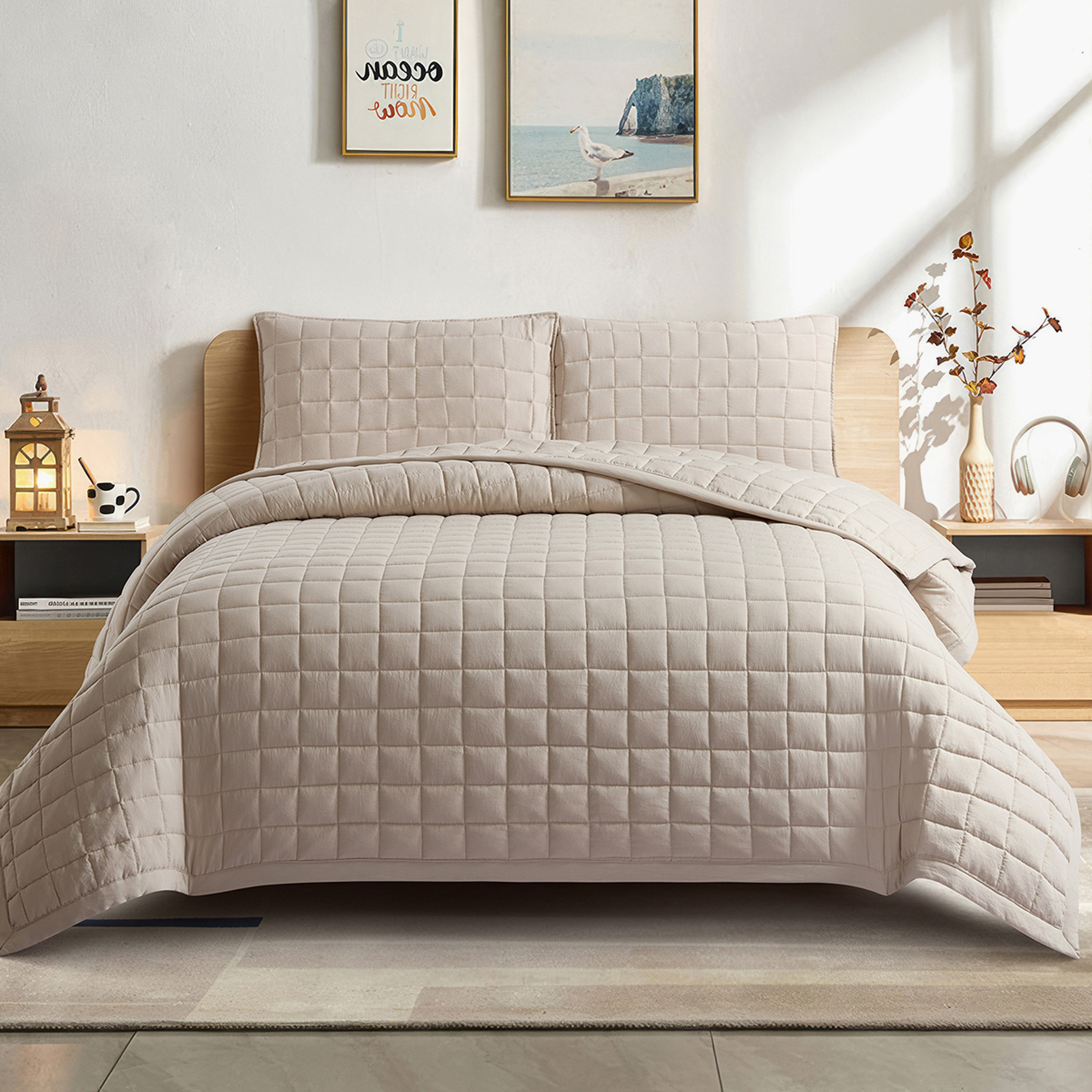 Lexus 3-Piece Prewashed Microfiber Twin Quilt Summer Comforter Set - 160x220 cm-hbxhomeware-hbxbedroom-image-1