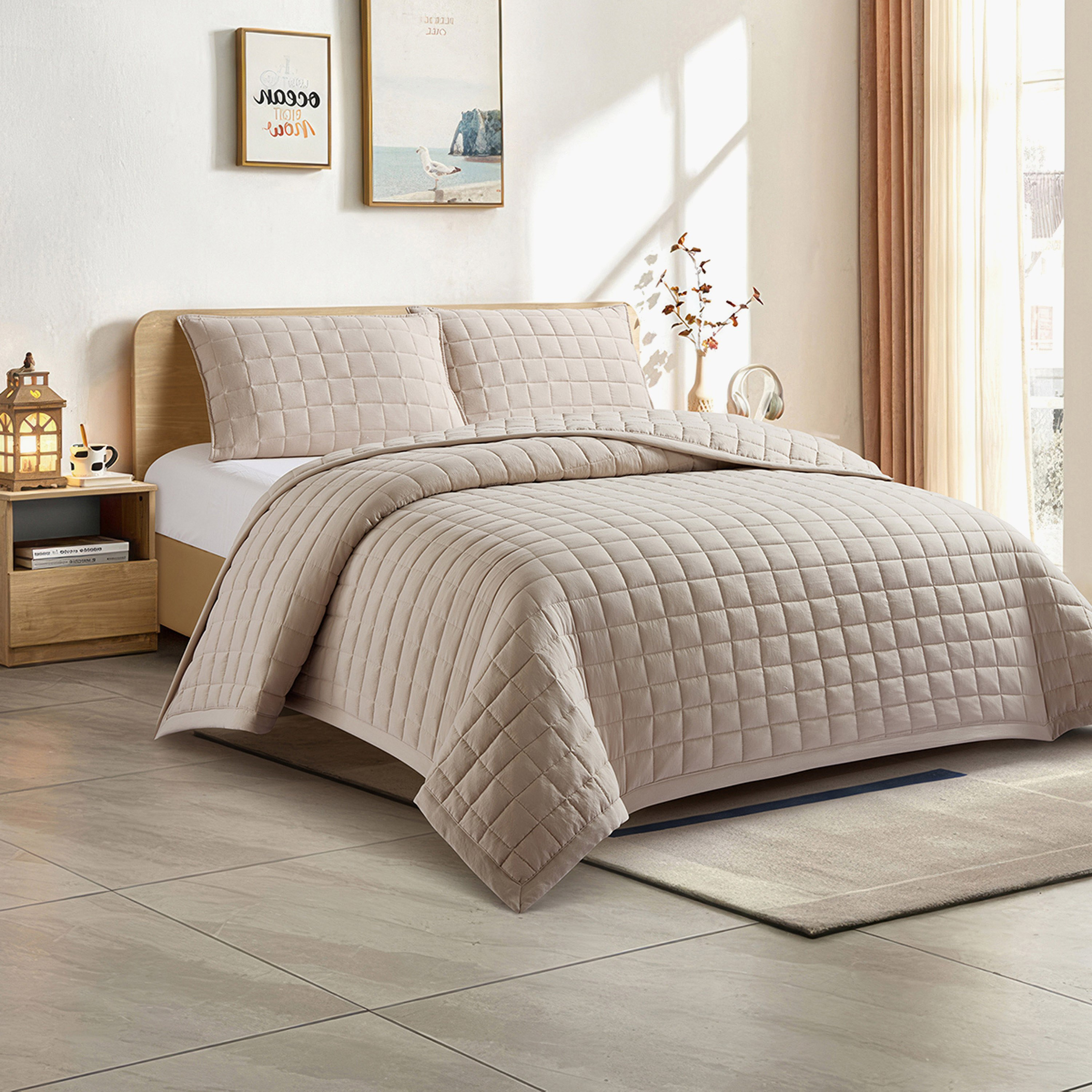 Lexus 3-Piece Prewashed Microfiber Twin Quilt Summer Comforter Set - 160x220 cm-hbxhomeware-hbxbedroom-image-2