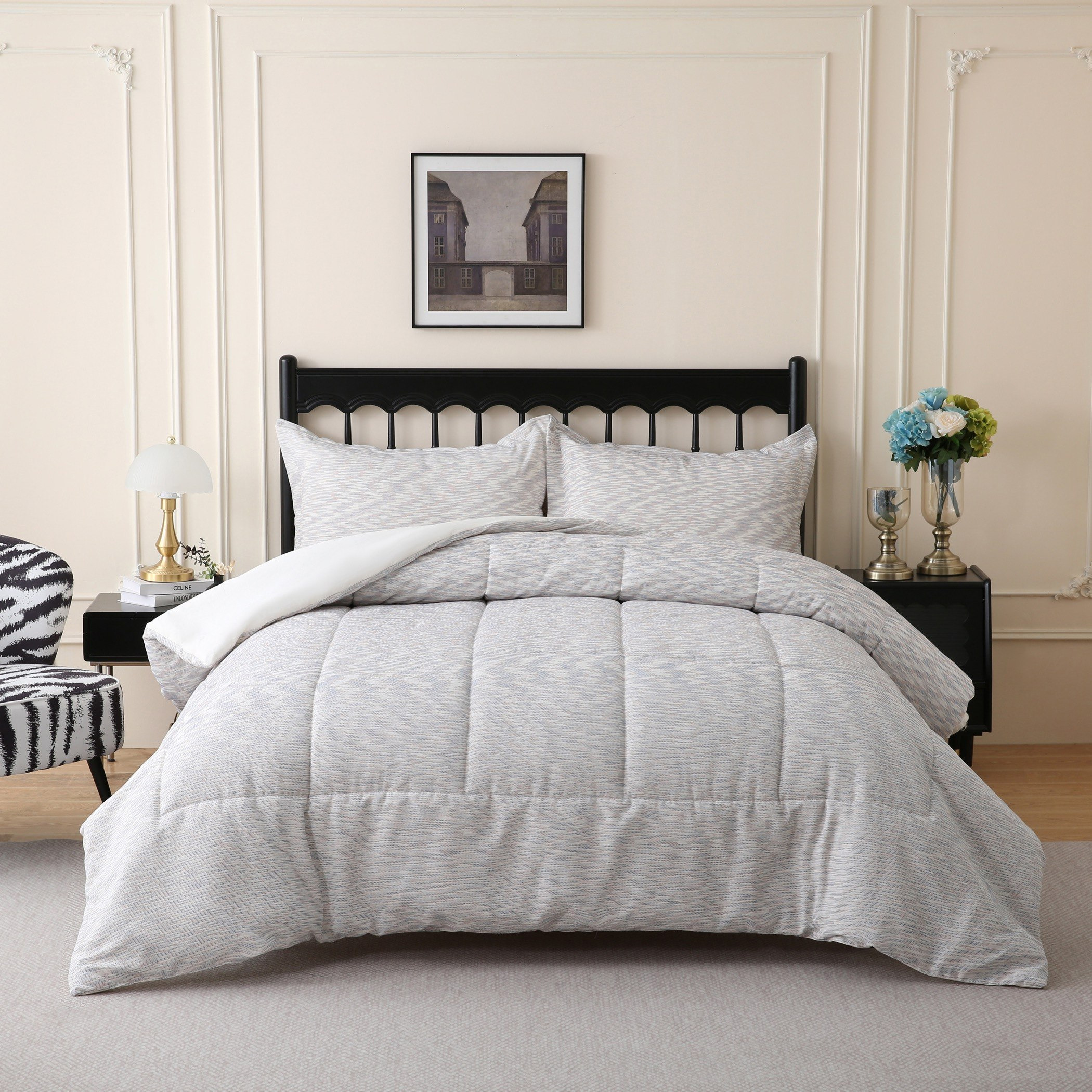 Braxton Space 3-Piece Dyed Twin Jacquard Comforter Set - 160x220 cm-hbxhomeware-hbxbedroom-image-1