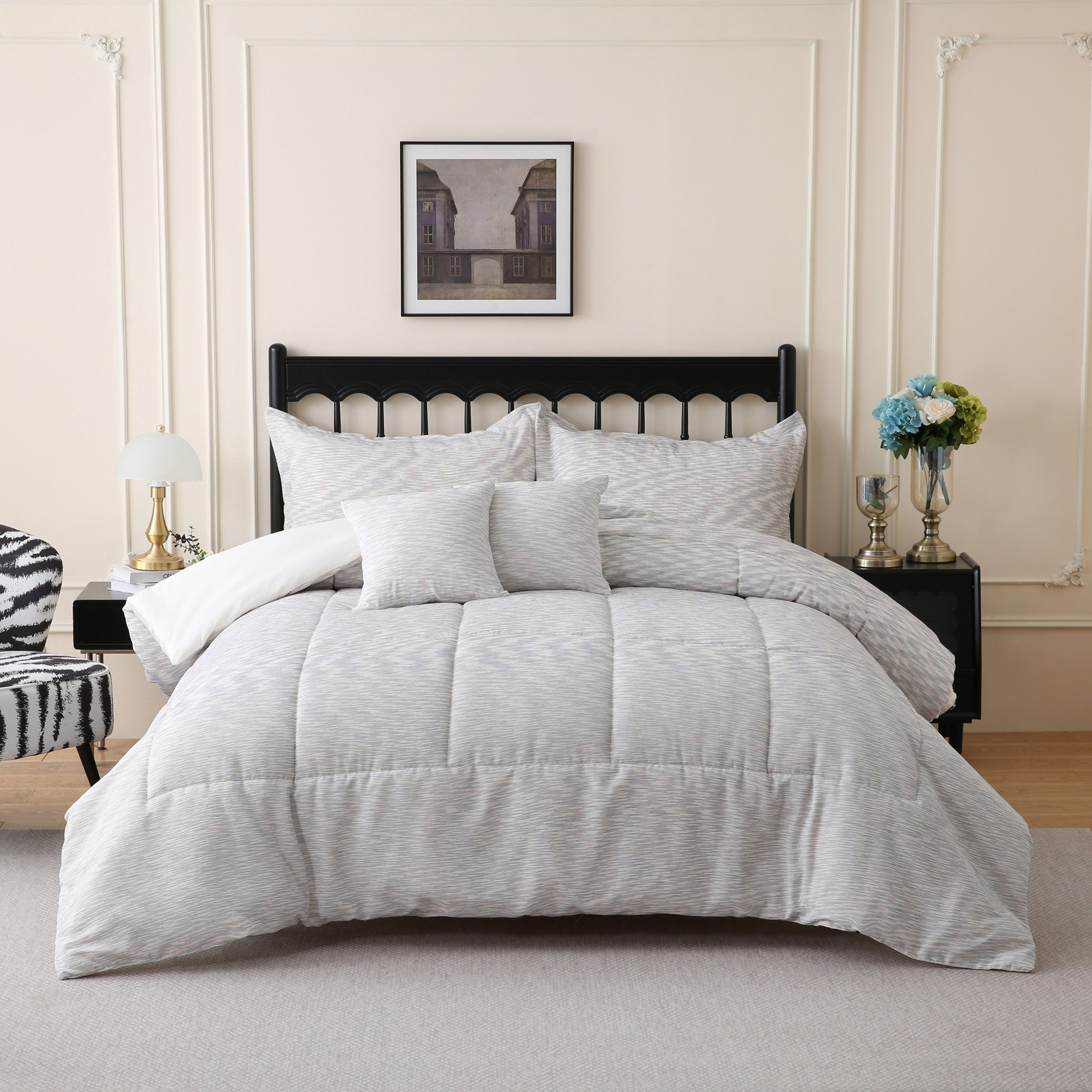 طقم لحاف جاكار كينج مصبوغ 5 قطع سبيس من براكستون - 220x240 سم-hbxhomeware-hbxbedroom-image-1