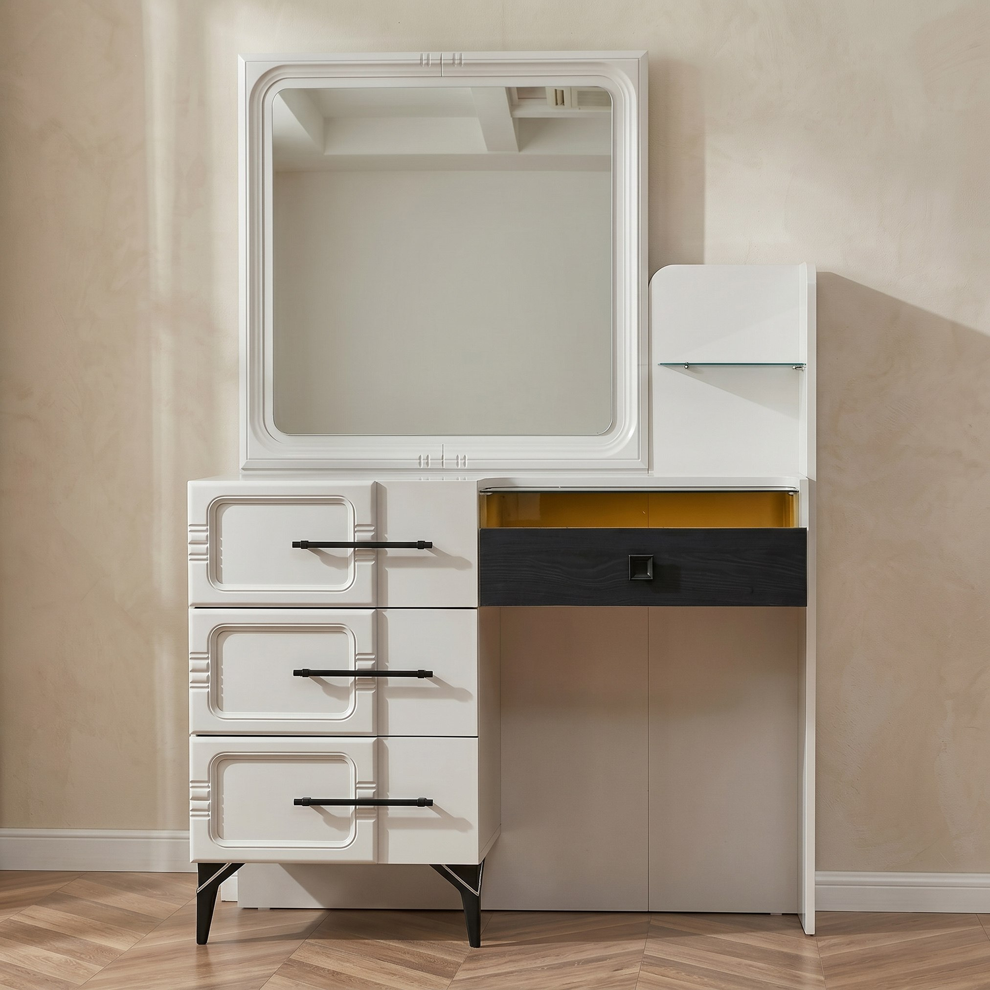 طقم غرفة نوم كينج 5 قطع من زيورخ - 180x200 سم-hbxbedroom-bedsandbedsets-bedroomsets-king-image-13