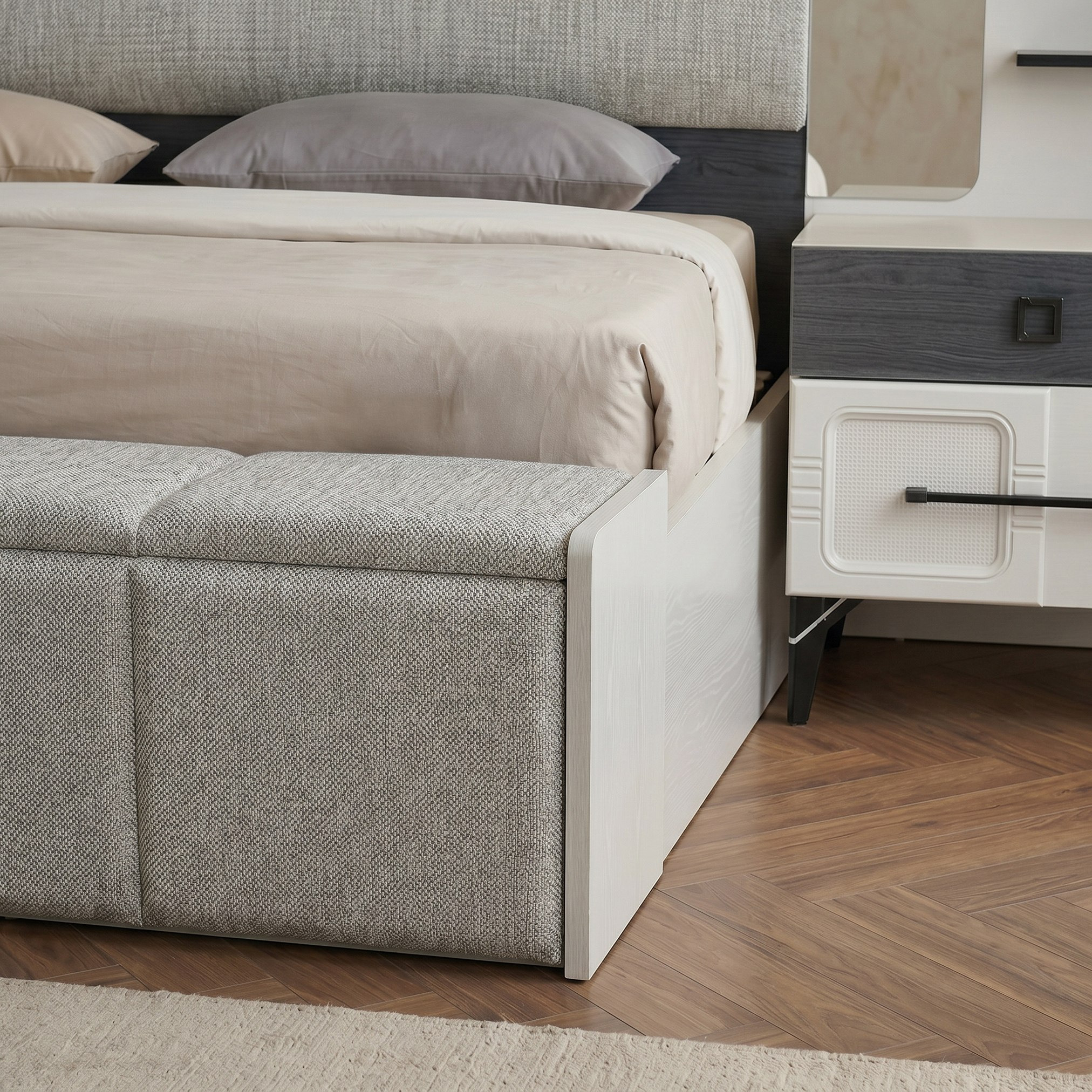طقم غرفة نوم كينج 5 قطع من زيورخ - 180x200 سم-hbxbedroom-bedsandbedsets-bedroomsets-king-image-5