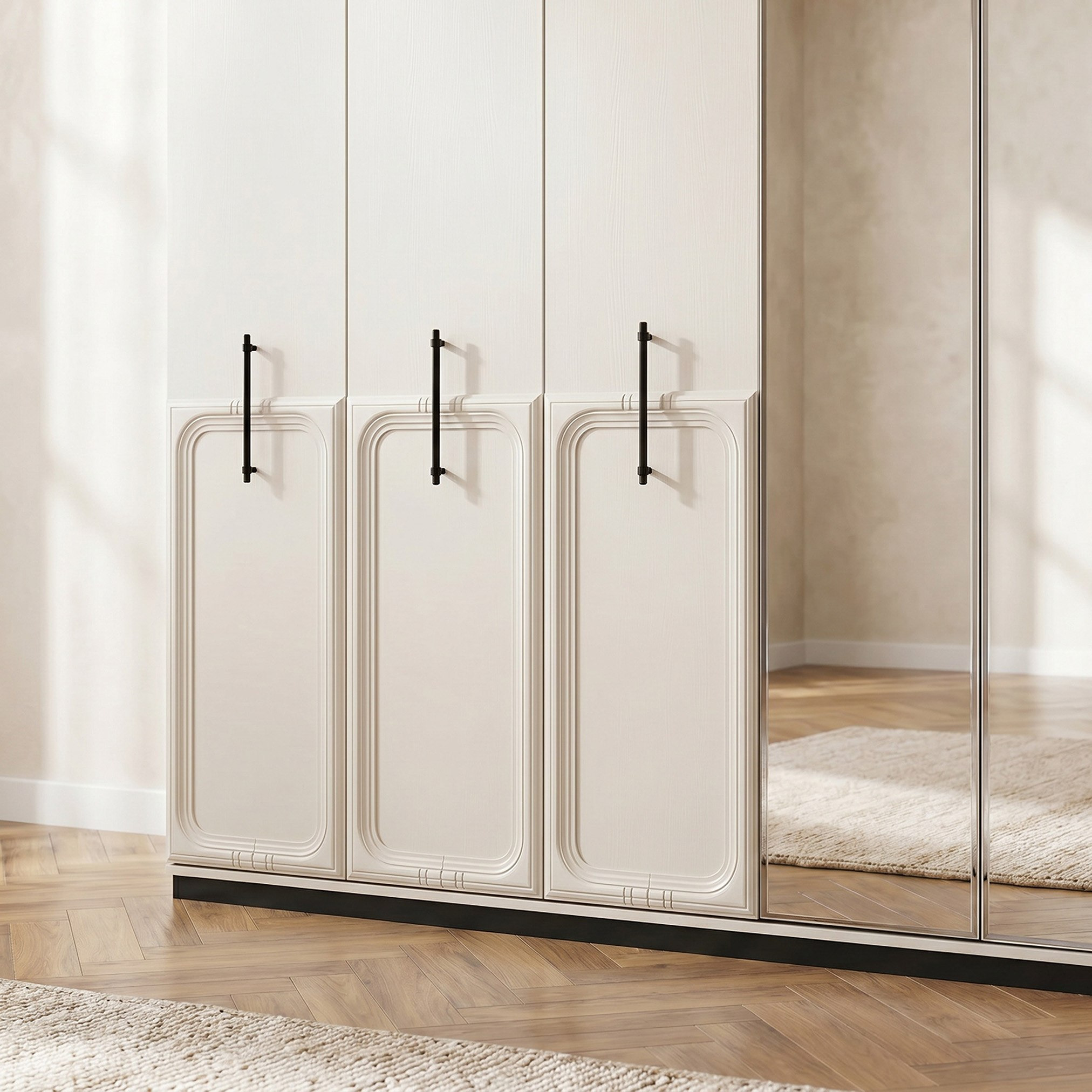 Zurich 6-Door Wardrobe with 2-Drawers and Mirror-hbxfurniture-wardrobes-image-5