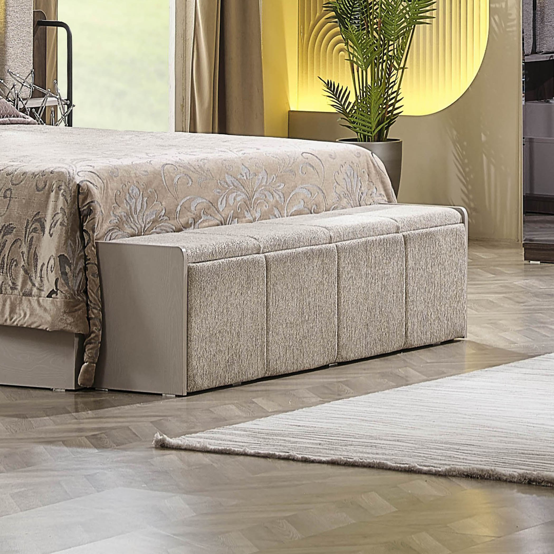بنش سرير قماشي بمساحة تخزين من ليدز-hbxfurniture-sofasandarmchairs-benches-image-1