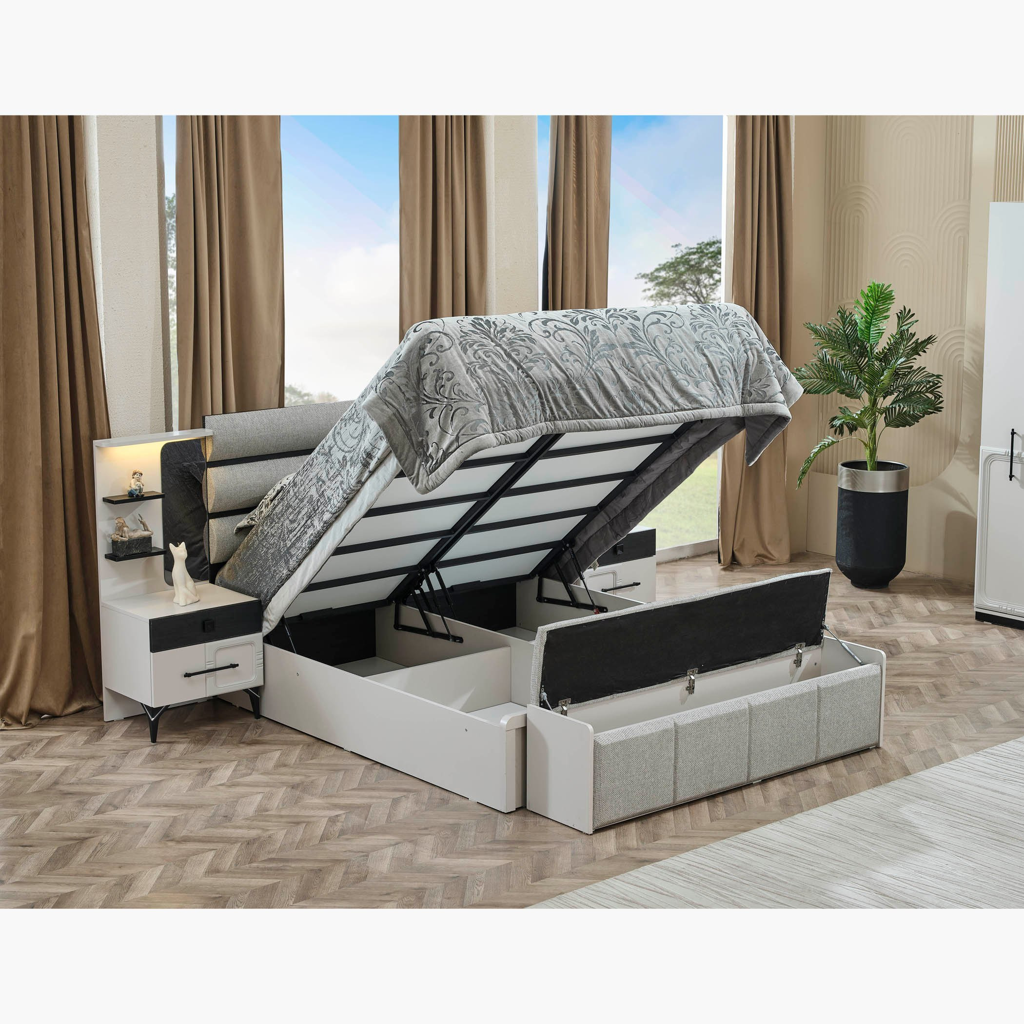بنش سرير قماشي بمساحة تخزين من زيورخ-hbxfurniture-sofasandarmchairs-benches-image-5