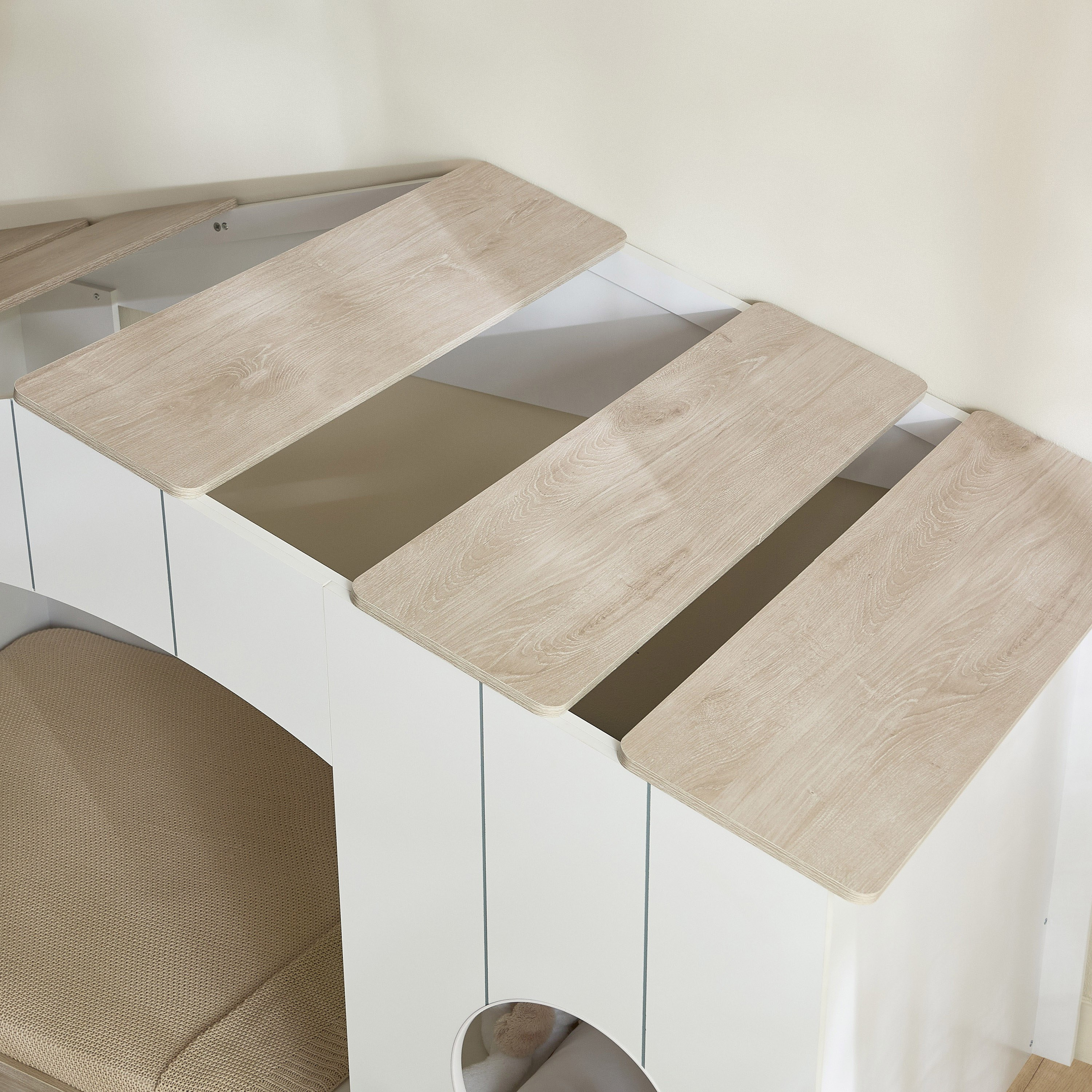 Movo Ivory Halmstad House Bed - 90x190 cm-hbxfurniture-bedsandbedsets-beds-single-image-3