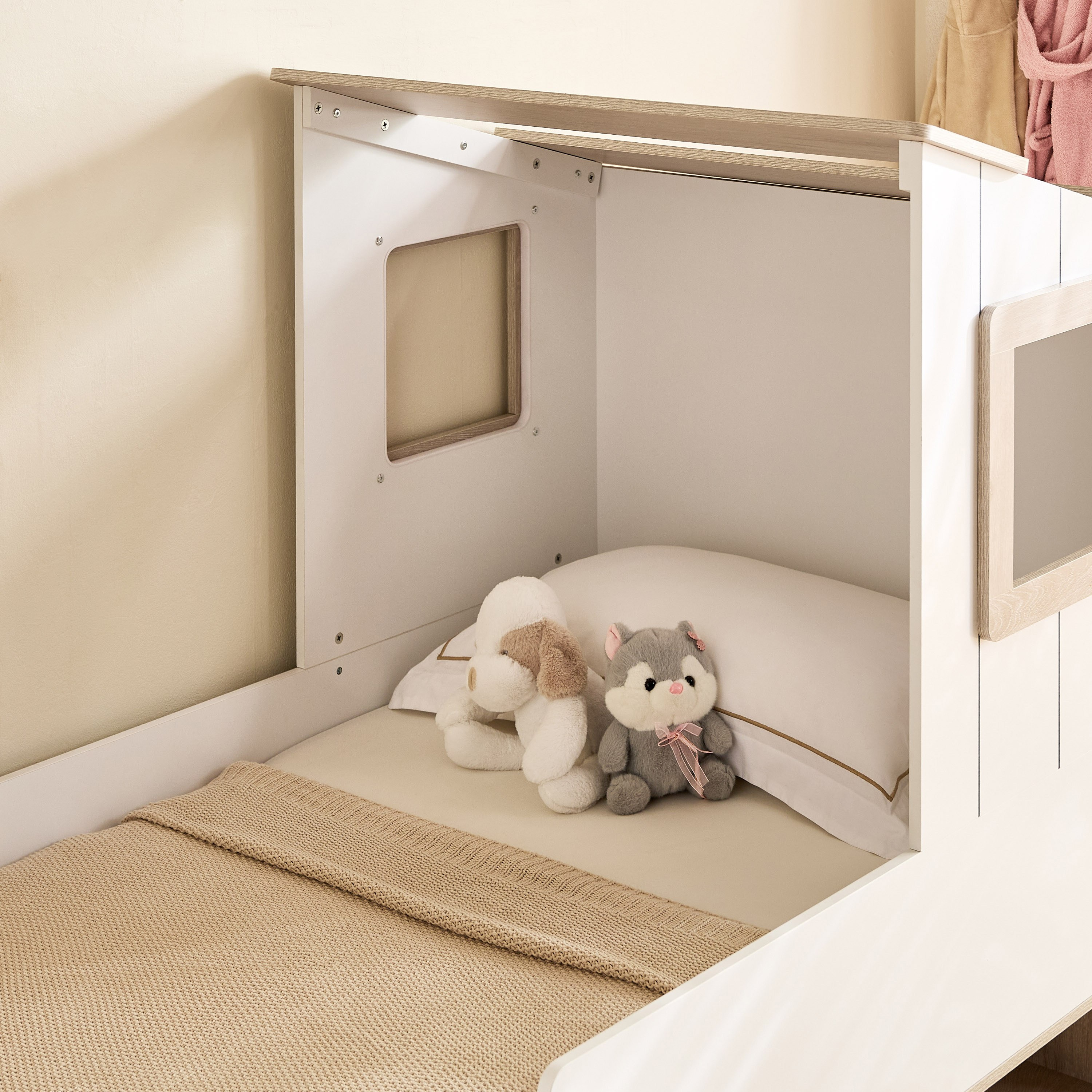 Ivory Halmstad House Single Bed with Storage - 90x190 cm-hbxfurniture-bedsandbedsets-beds-single-image-3