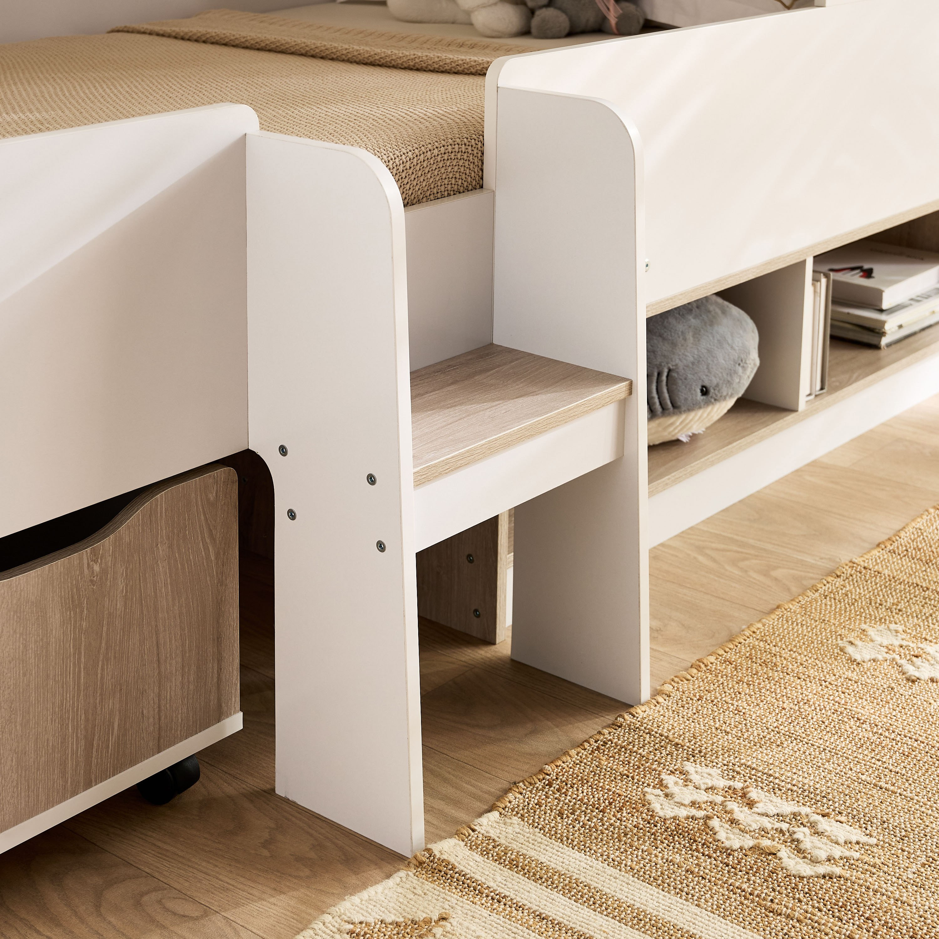 Ivory Halmstad House Single Bed with Storage - 90x190 cm-hbxfurniture-bedsandbedsets-beds-single-image-5