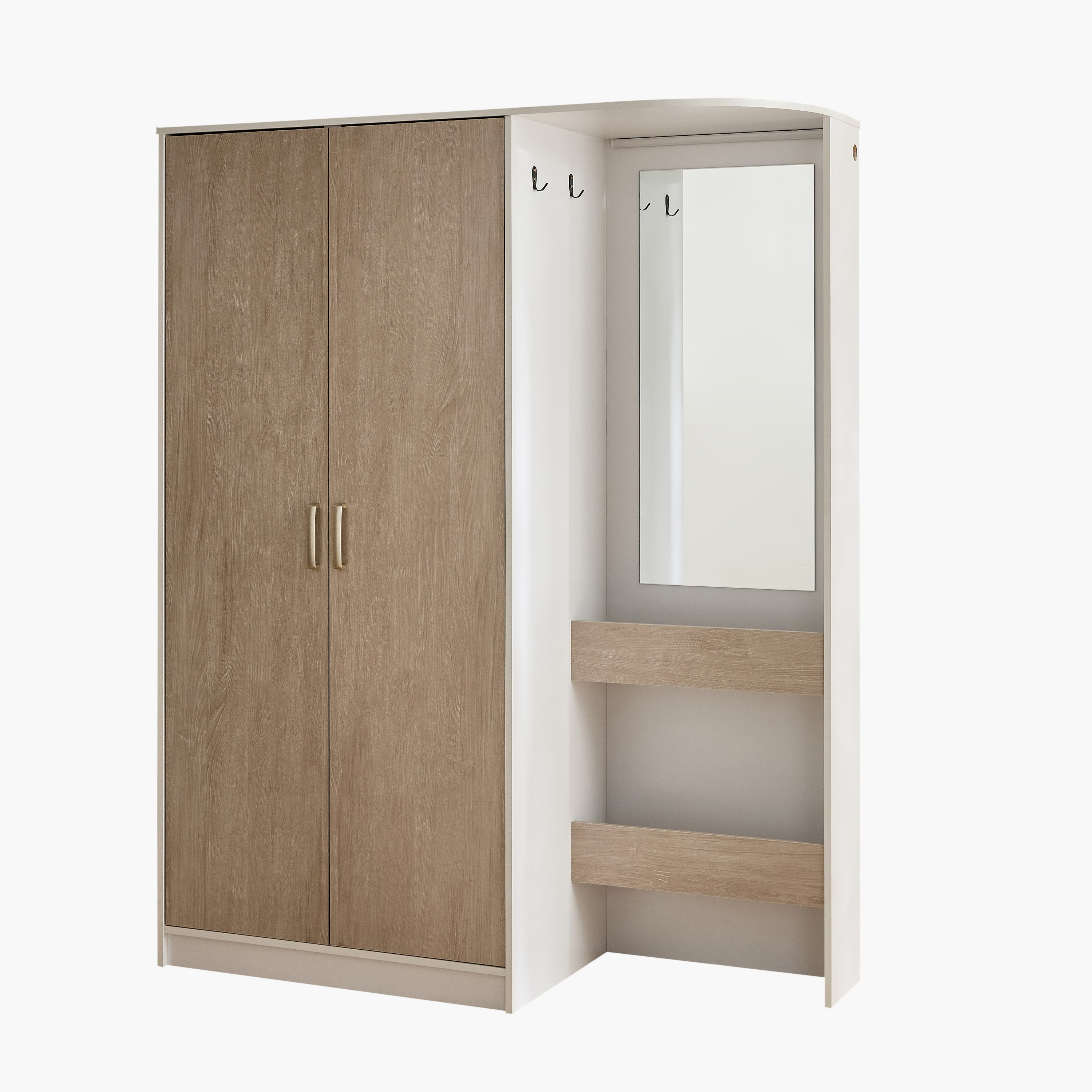 خزانة ملابس ببابين مع مرآة وأرفف مفتوحة وإضاءة من فانيلا هالمستاد-hbxfurniture-wardrobes-image-12
