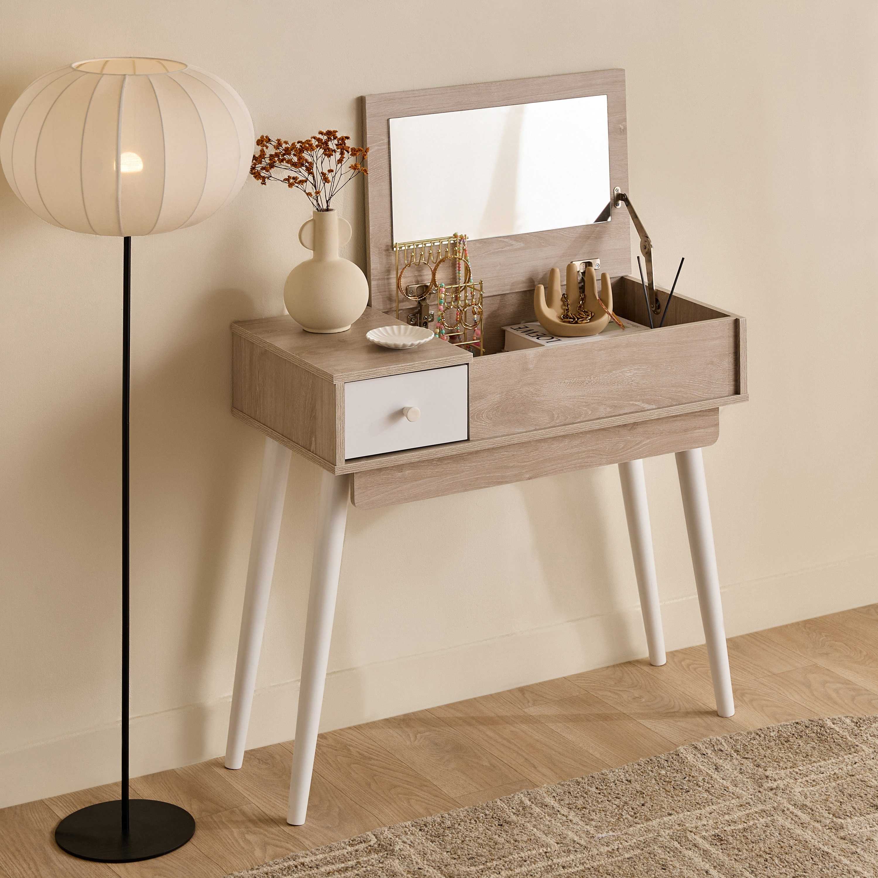 Movo Ivory Halmstad Dresser Study Table