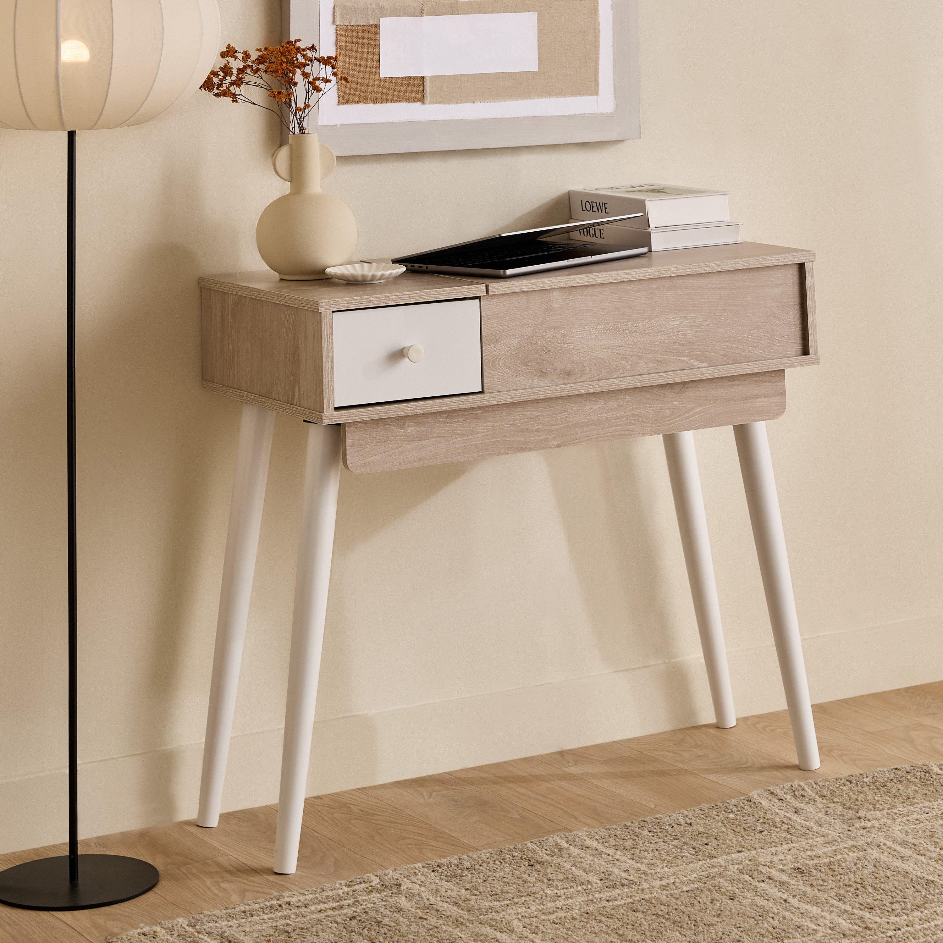 Movo Ivory Halmstad Dresser Study Table-hbxfurniture-kidsroom-kidsdressersandmirrors-image-2
