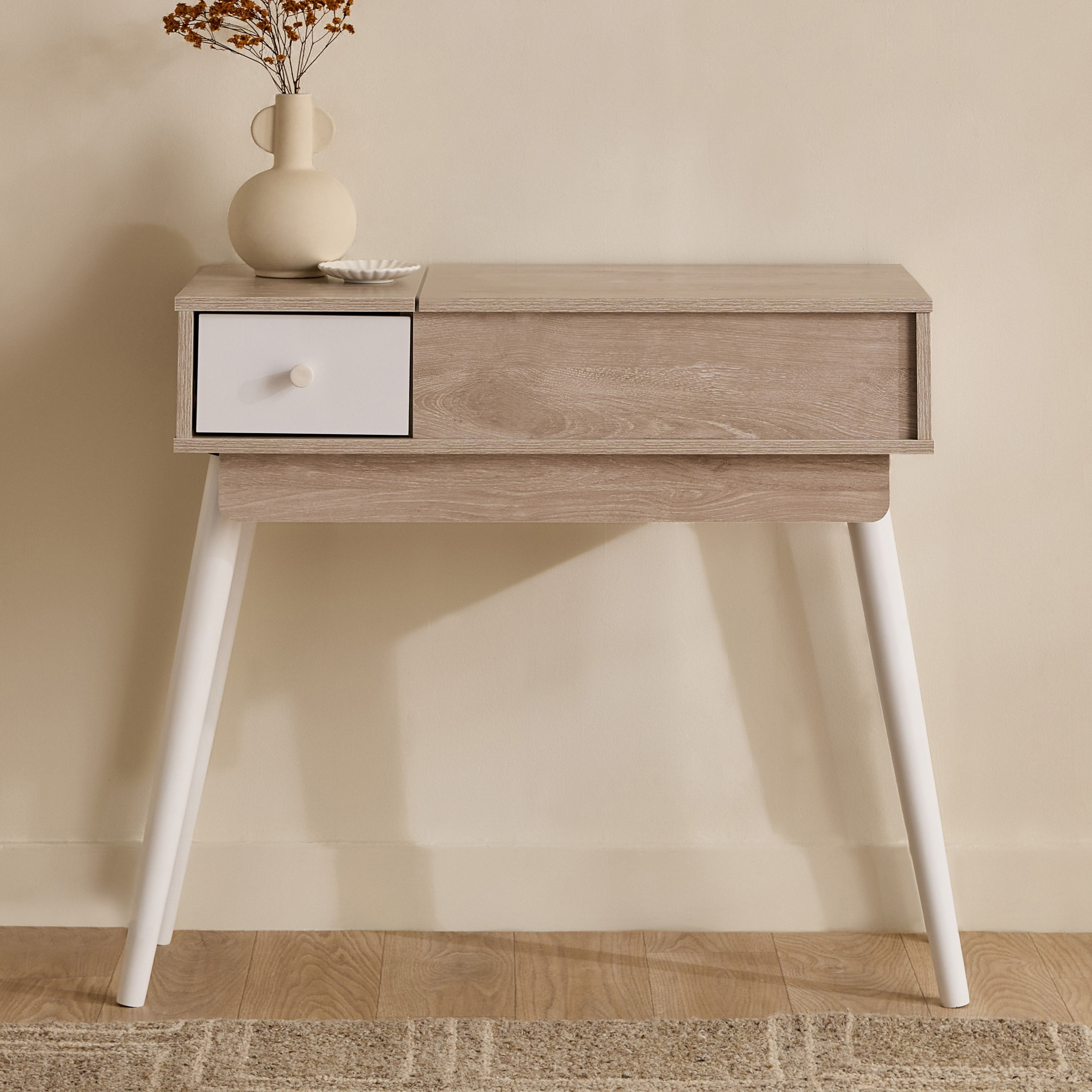 Movo Ivory Halmstad Dresser Study Table-hbxfurniture-kidsroom-kidsdressersandmirrors-image-3