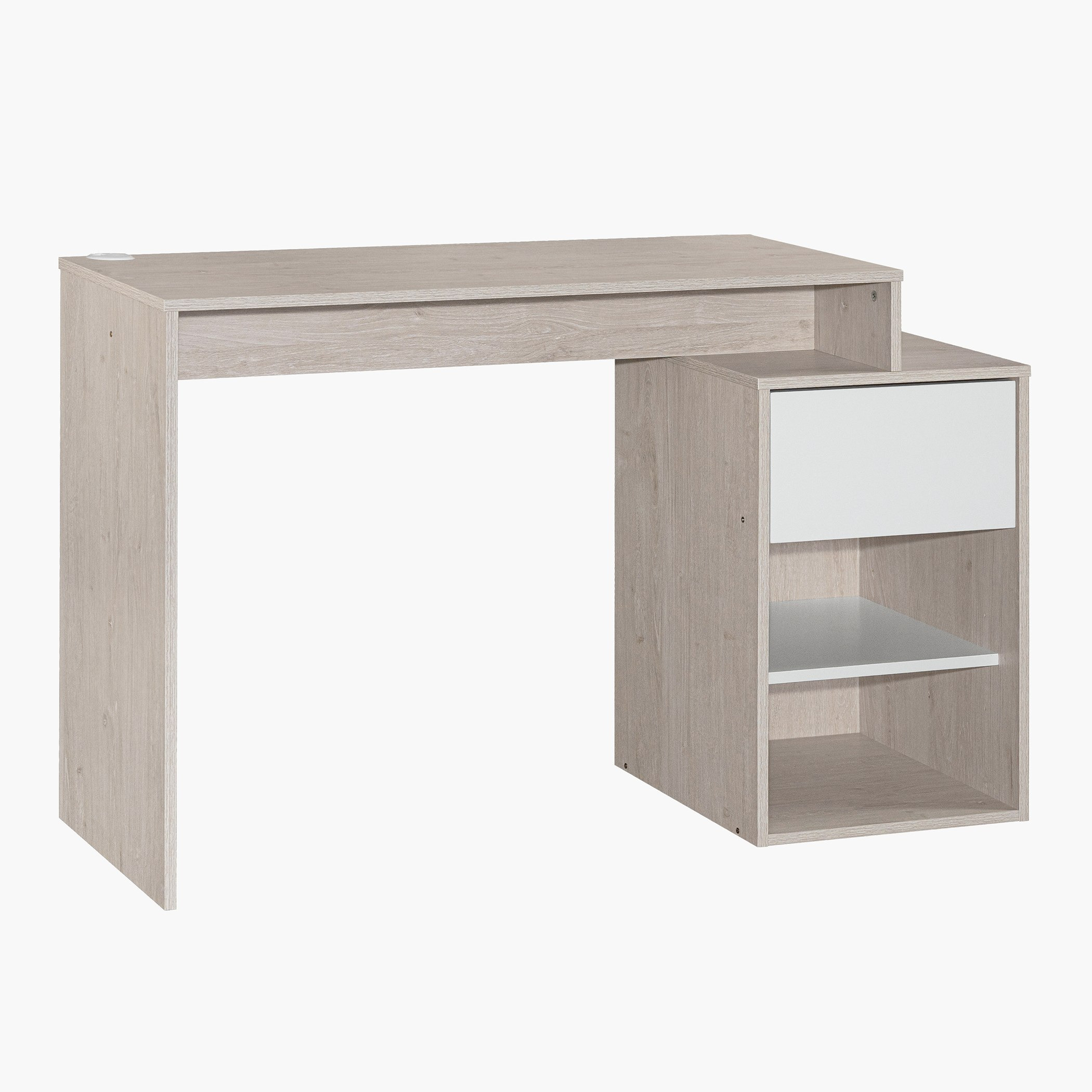 Movo Ivory Halmstad 1-Drawer Study Desk with Open Shelf-hbxfurniture-office-desks-image-3