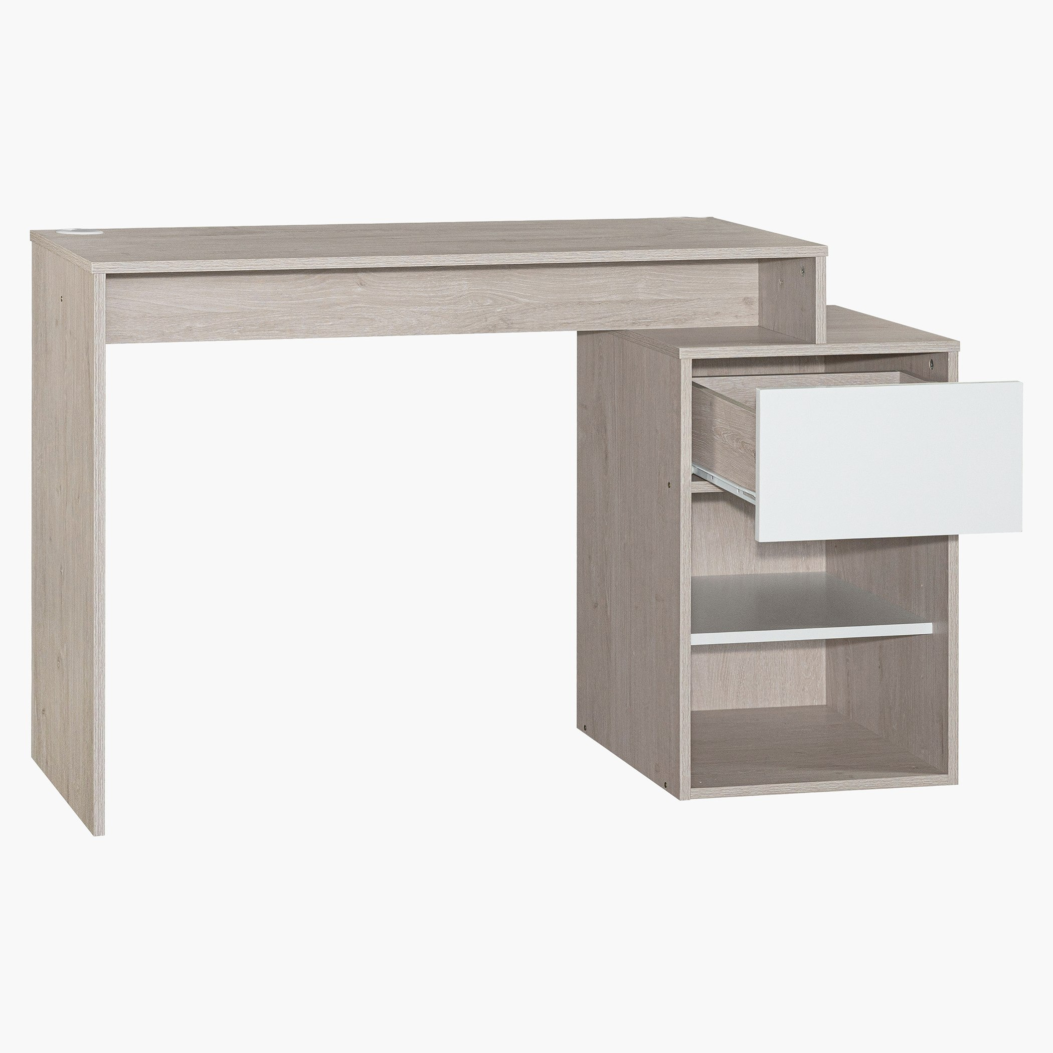 Movo Ivory Halmstad 1-Drawer Study Desk with Open Shelf-hbxfurniture-office-desks-image-4