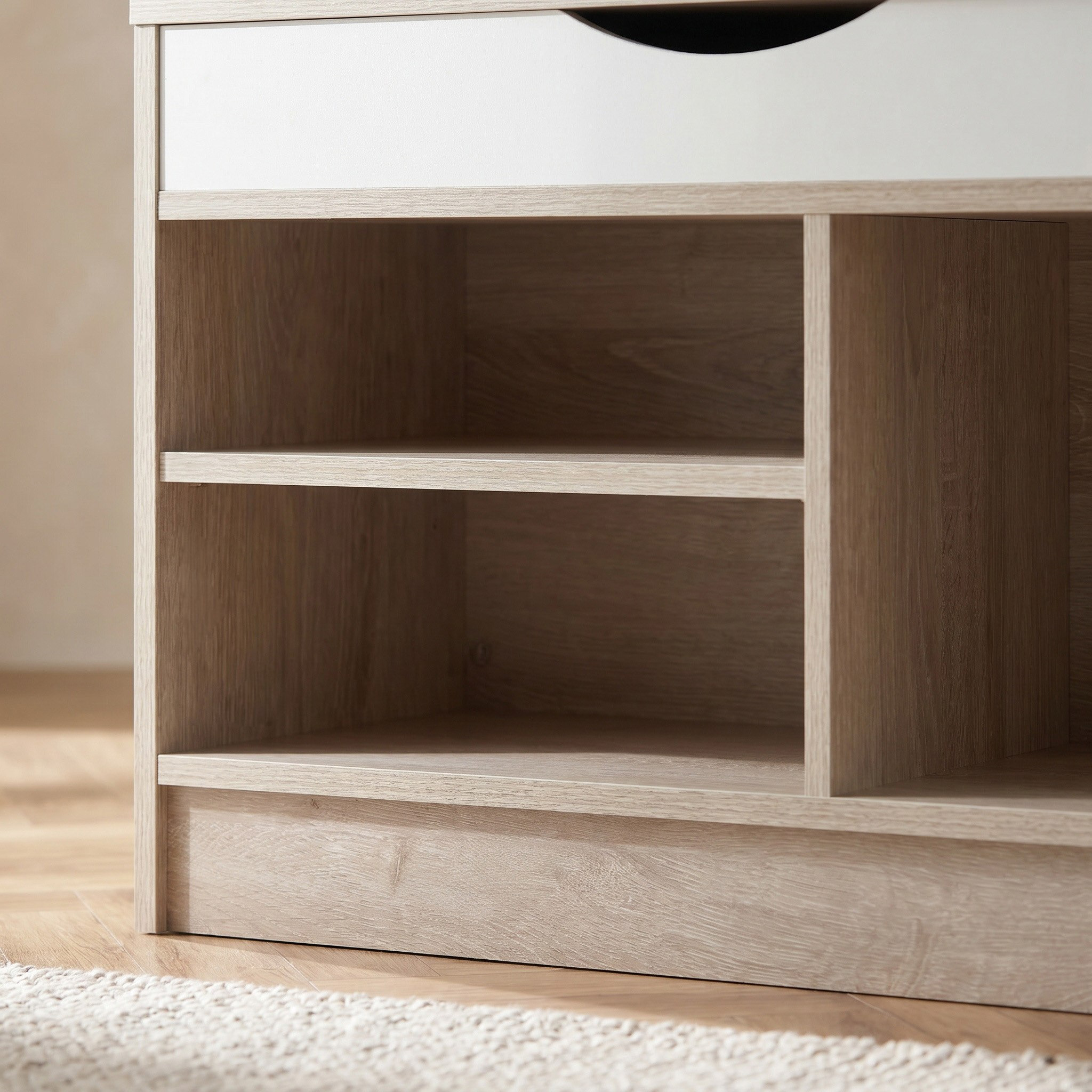 مقعد بنش بخزانة أحذية لـ5 زوجًا وباب آيفوري هالمستاد من موڤو-hbxbedroom-shoecabinetsandracks-image-4