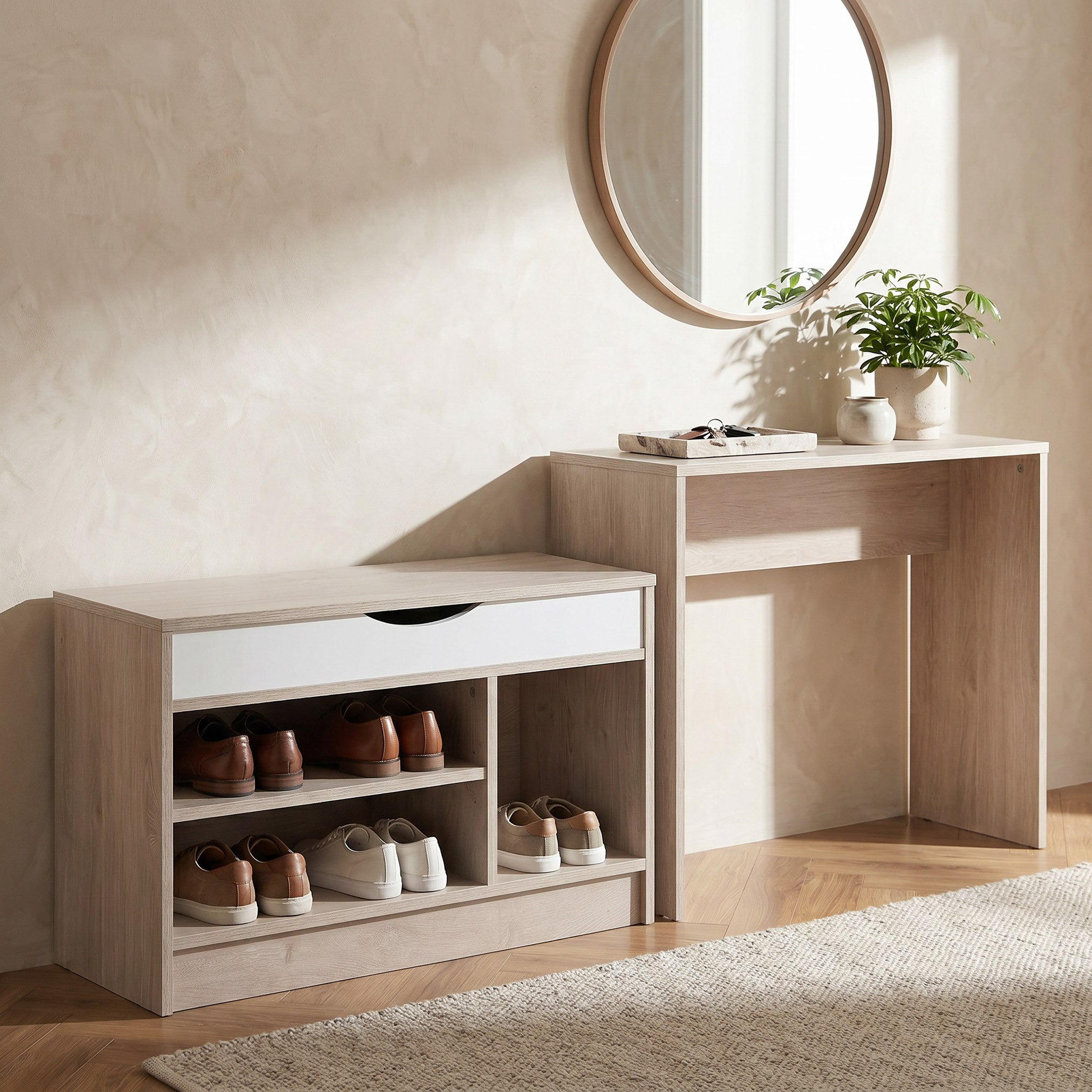 مقعد بنش بخزانة أحذية لـ5 زوجًا وباب آيفوري هالمستاد من موڤو-hbxbedroom-shoecabinetsandracks-image-8