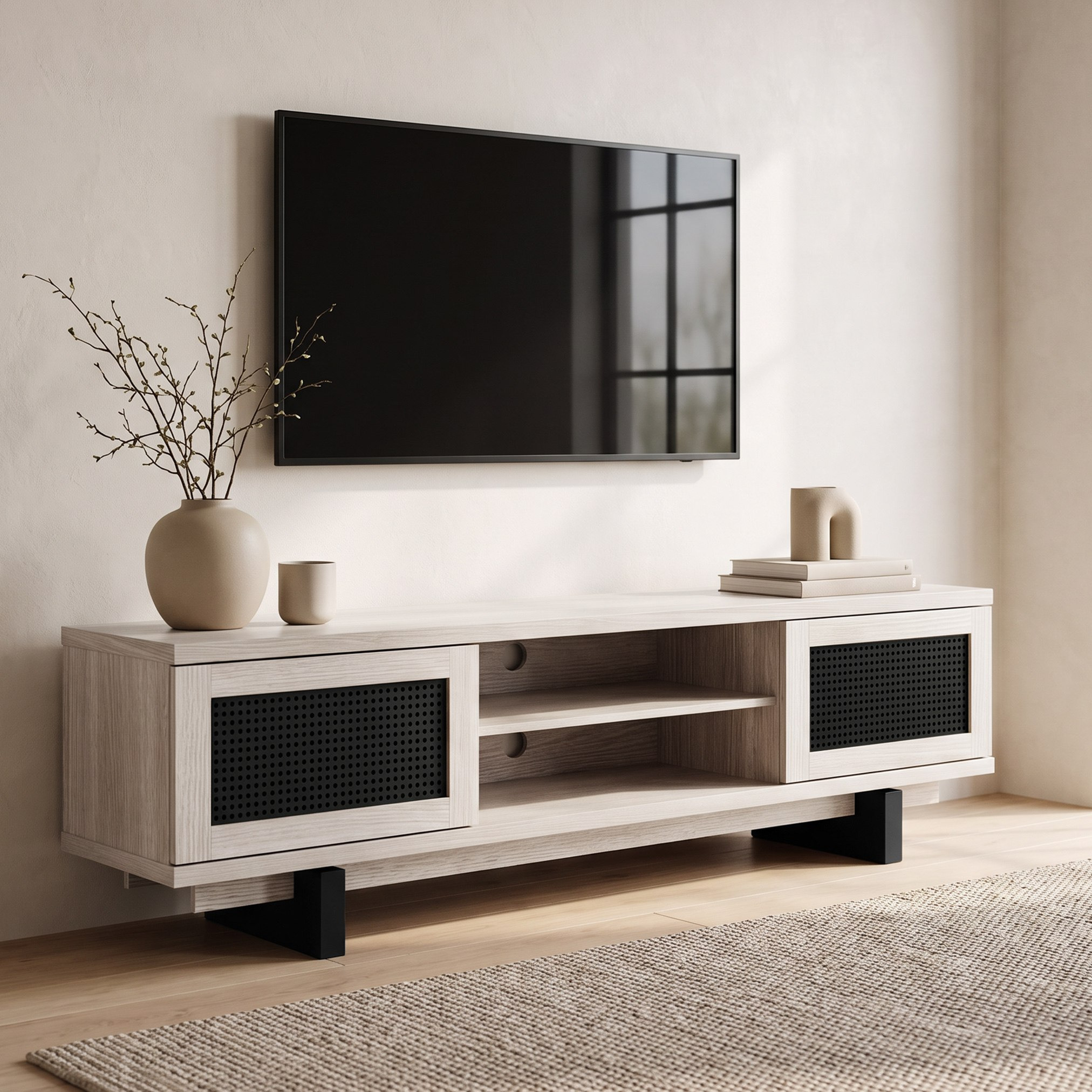 Liya TV Unit for TV up to 75 inches - 1.8 M-hbxlivingroom-mediaunitsandstorage-tvunits-image-1