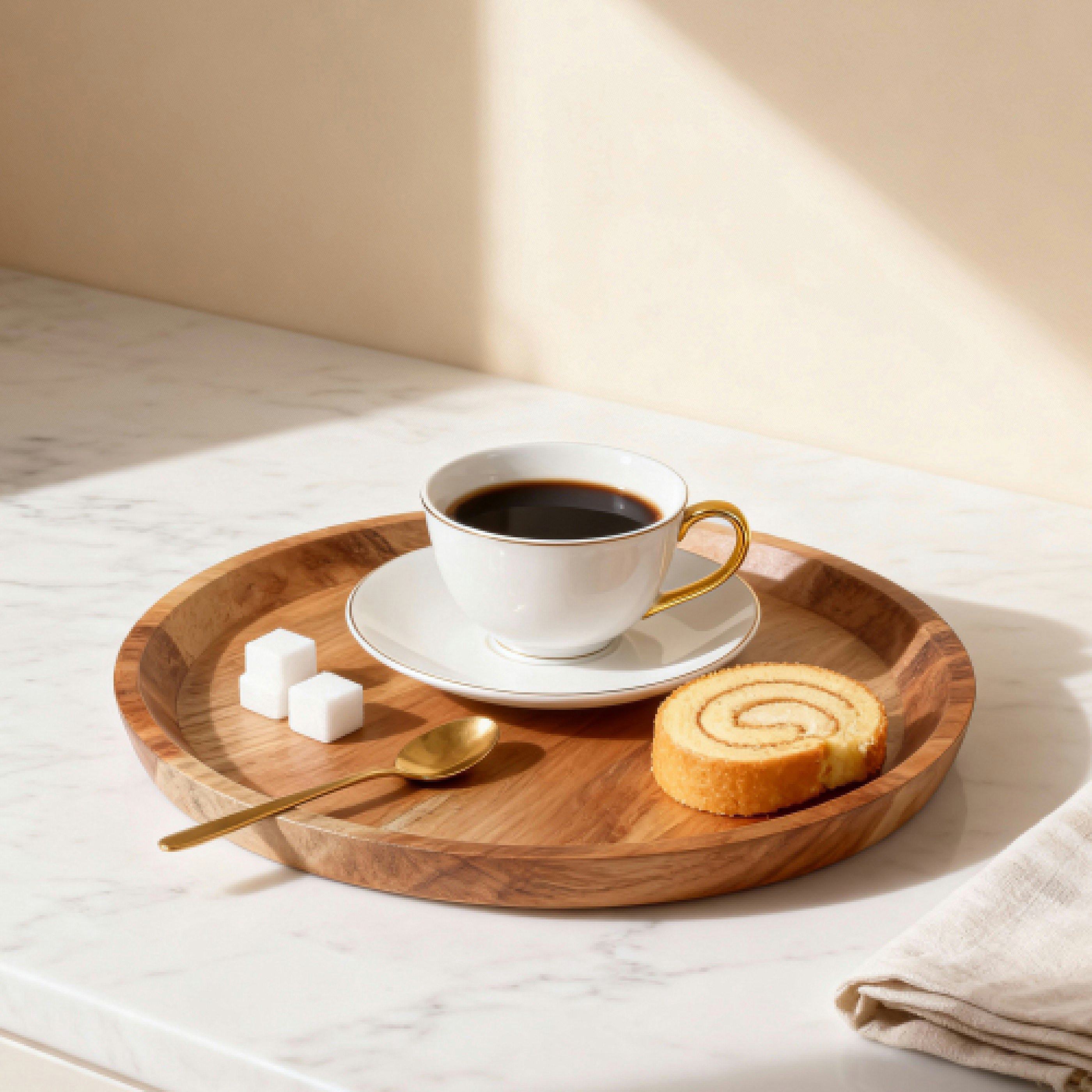 Albero Round Tapered Tray - 30.5x30.5x2.5 cm-hbxdecorandfurnishings-tabletop-serveware-image-1