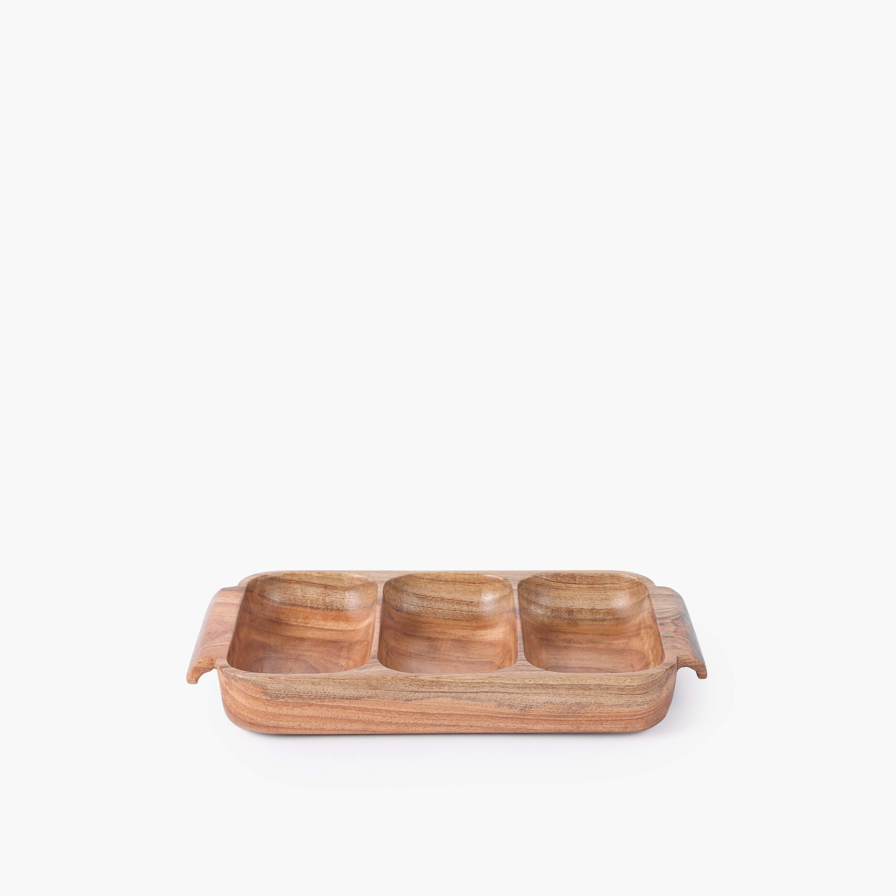 Albero 3-Compartment Rectangular Tray with Handle - 30.5x18x4 cm-hbxdecorandfurnishings-tabletop-serveware-image-3