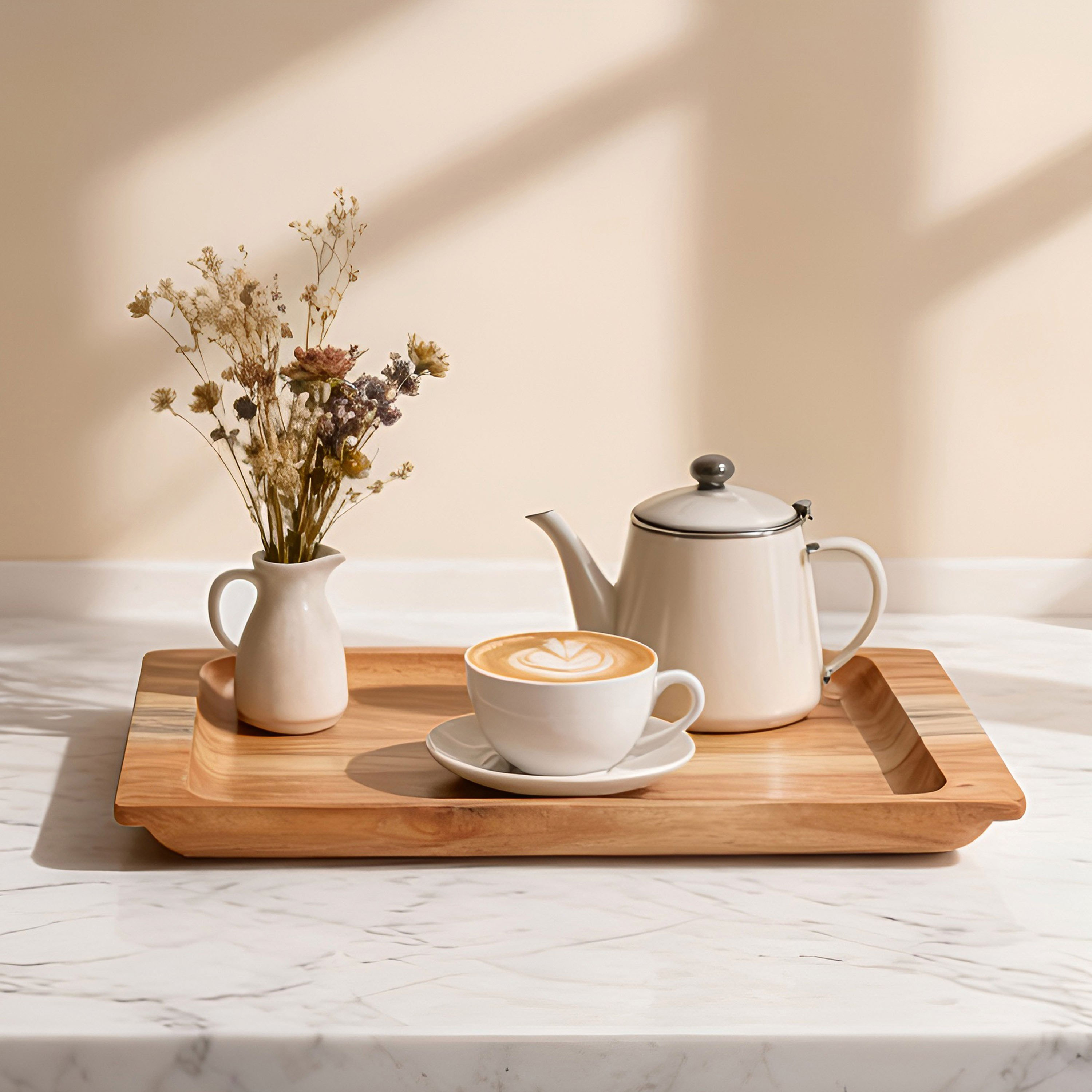 صينية خشبية مستطيلة من ألبيرو - 38x24x2.5 سم-hbxdecorandfurnishings-tabletop-serveware-image-1